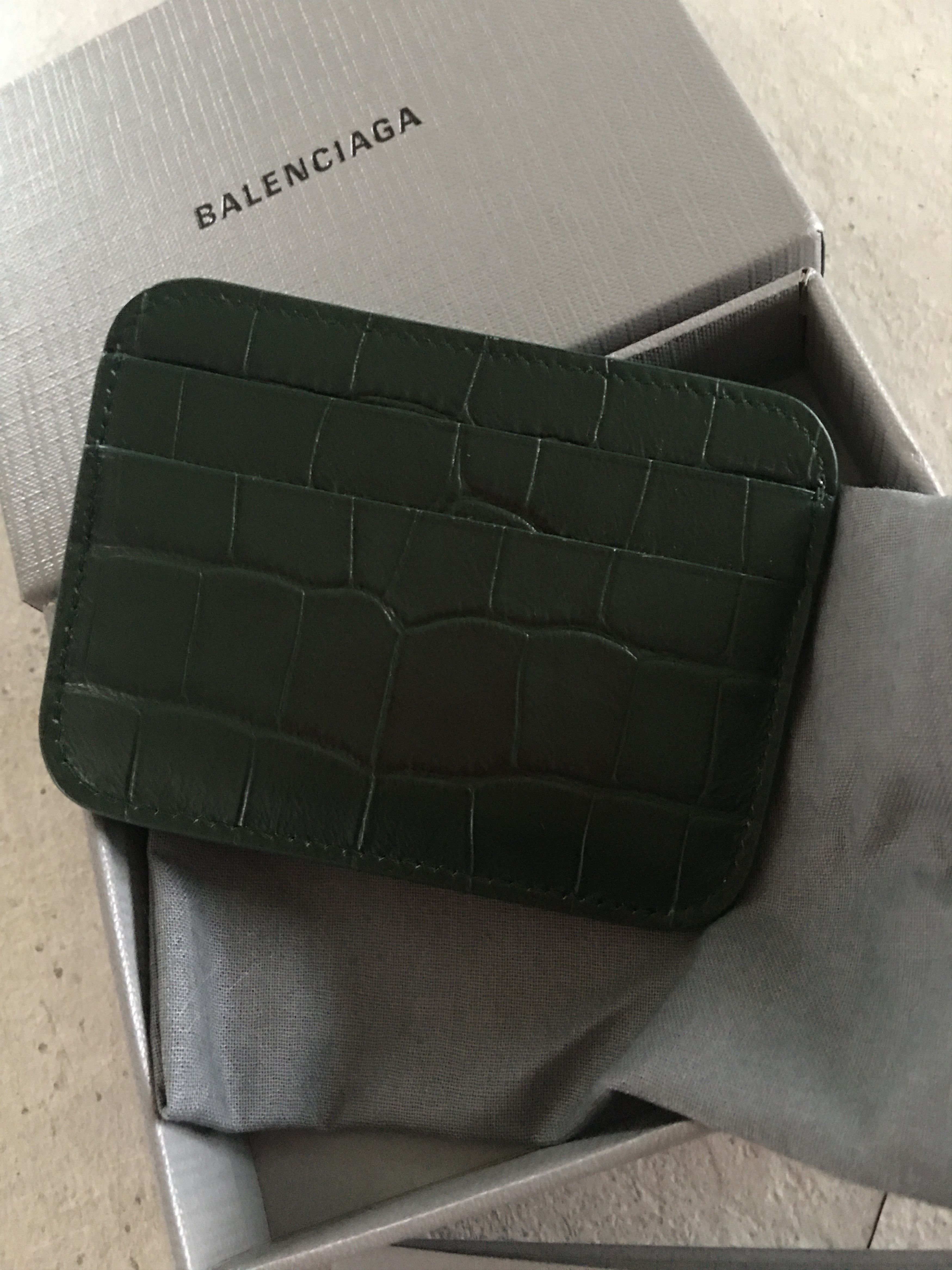 Balenciaga Card Holder in Leather Croc Calf Print BB Size ONE SIZE - 2 Thumbnail