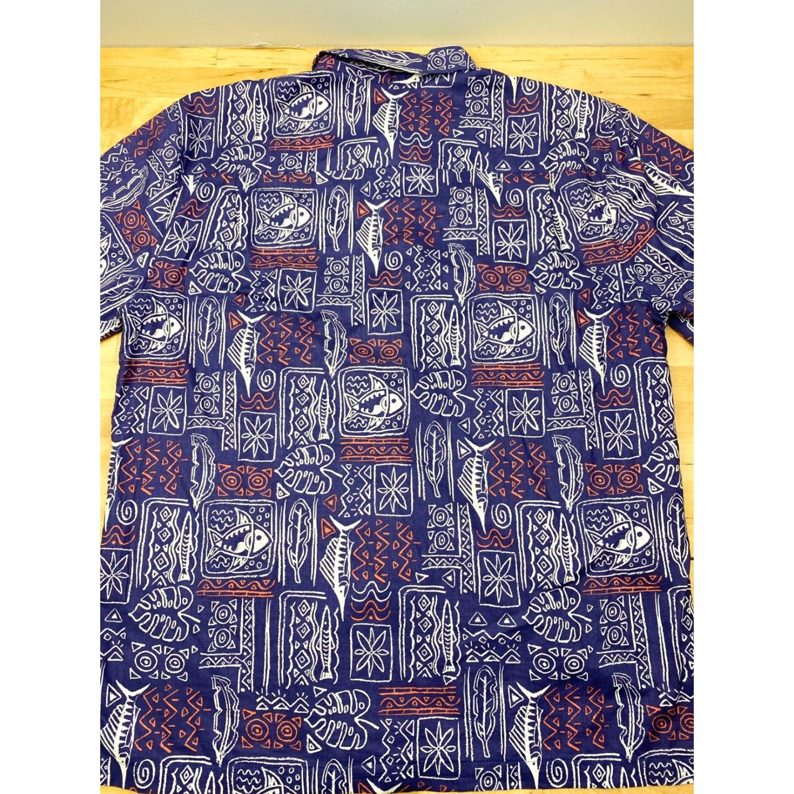 Vintage VINTAGE ClearWater Hawaiian Button-Down Shirt XL Men Blue Island Button-Up Short Sleeve Bill Swordfish Cap Collared 2257 Size US XL / EU 56 / 4 - 2 Thumbnail