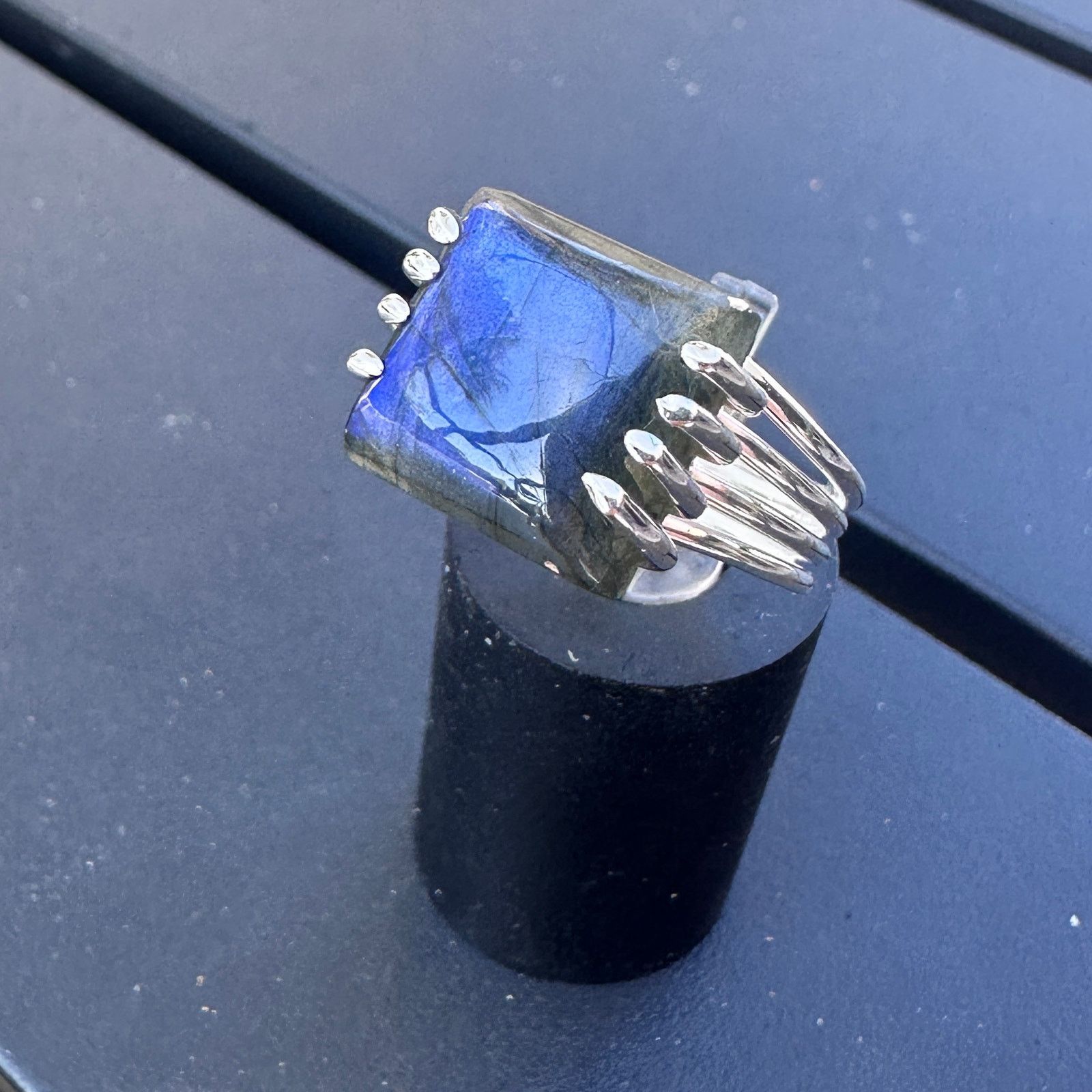 The Unbranded Brand Labradorite Madagascar Sterling Silver Ring Size 8 Size ONE SIZE - 7 Thumbnail