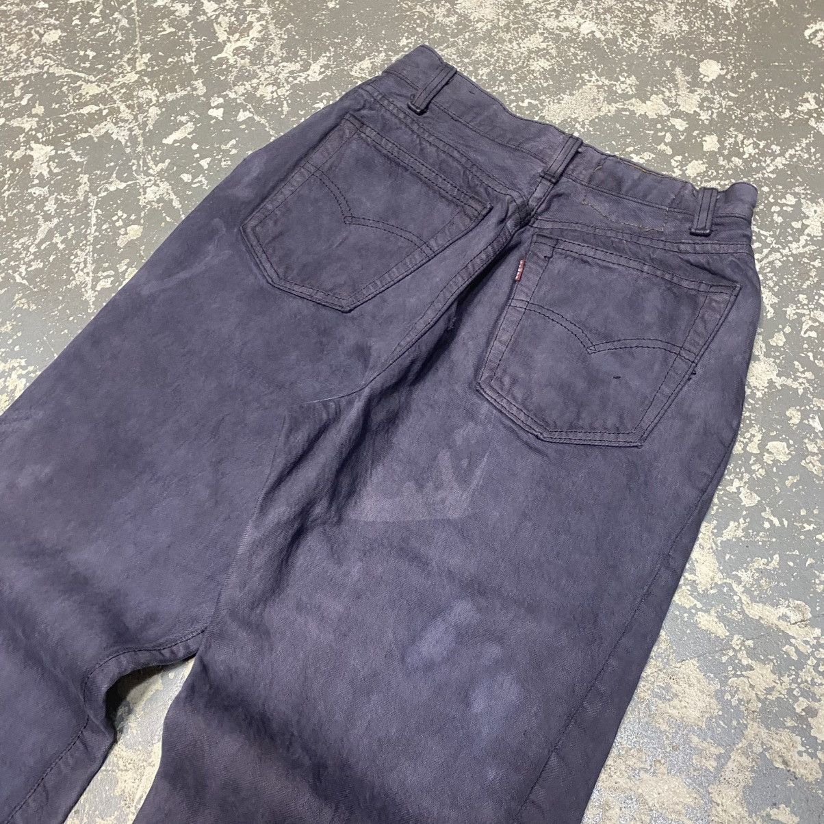 Levi's × Vintage Vintage Levi’s 501 Button Fly Navy/Black Dyed Denim JeanUSA Size US 26 / EU 42 - 9 Thumbnail