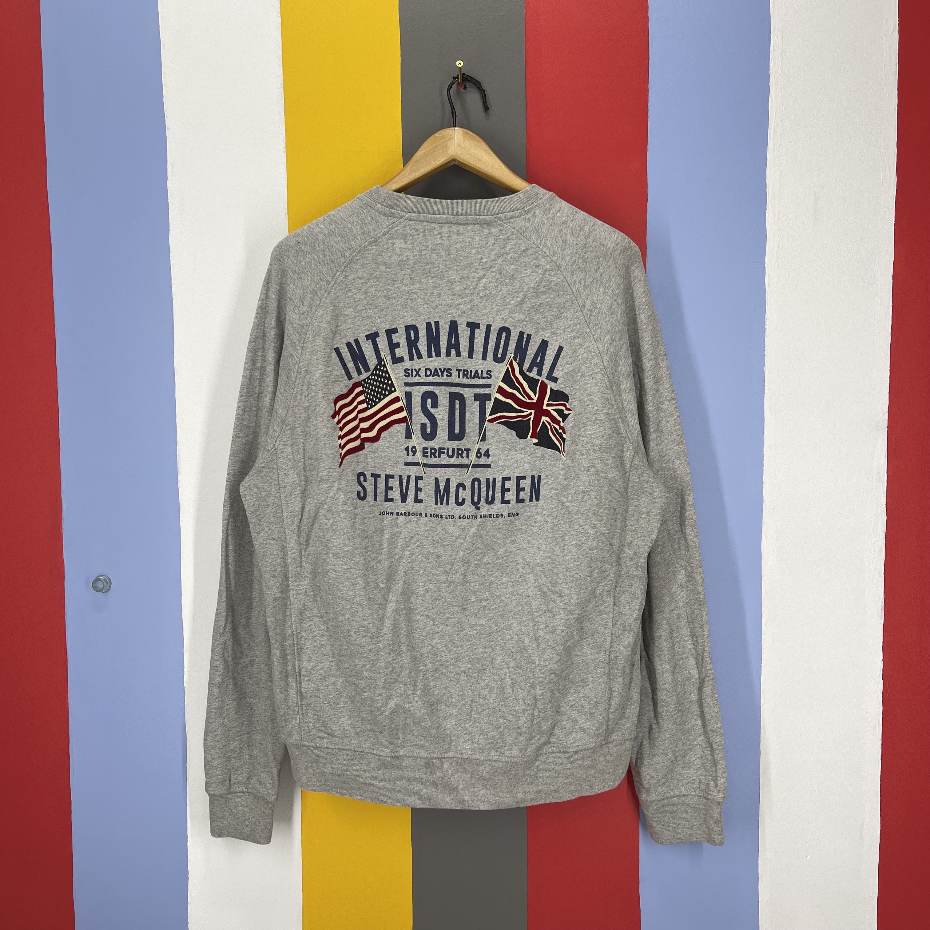 Barbour BARBOUR THE STEVE McQUEEN Crew Neck Sweatshirt #1249/AR Size US L / EU 52-54 / 3 - 1 Thumbnail