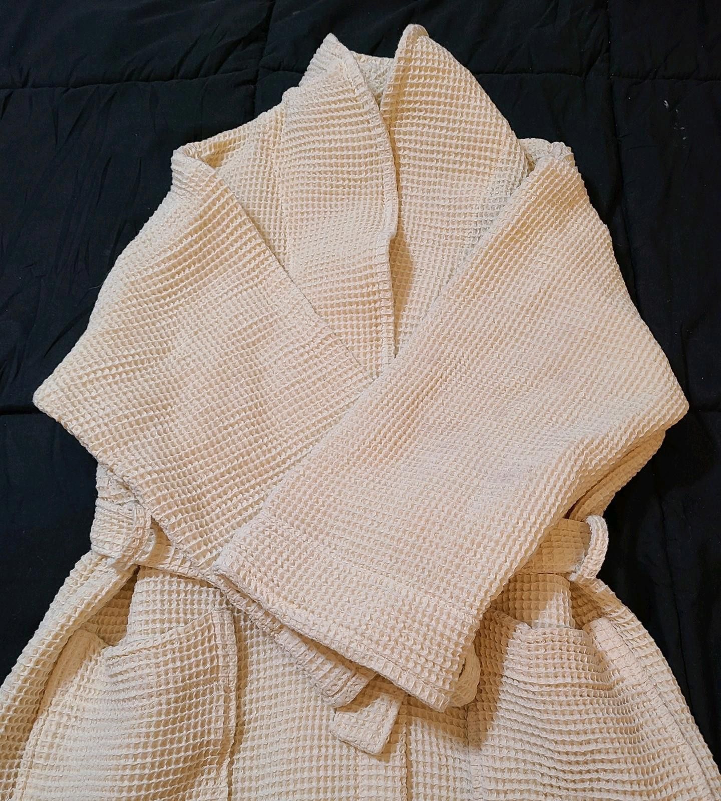 Designer Under The Canopy Organic Cotton Waffle Robe One Size Spa Size ONE SIZE - 3 Thumbnail
