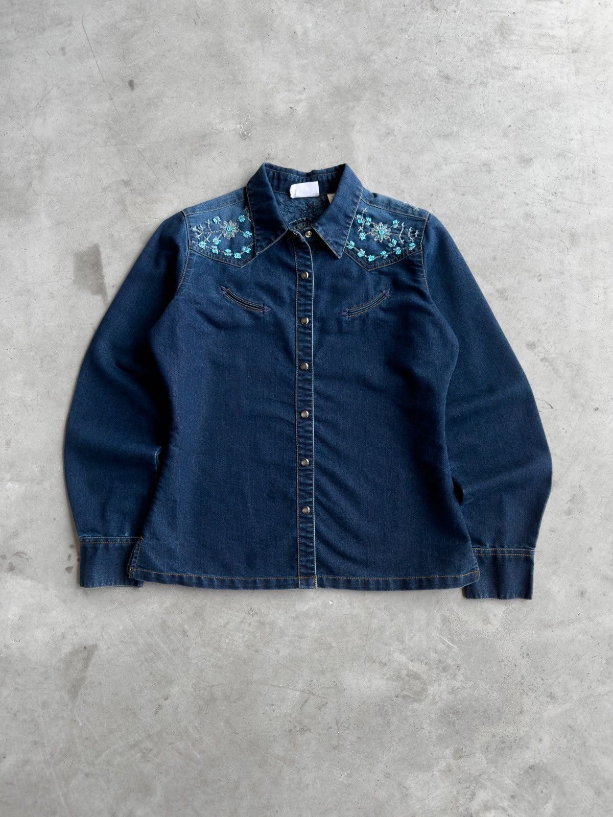 Wrangler Vintage Wrangler Western Button Up Shirt Floral Embroidery M Size M / US 6-8 / IT 42-44 - 1 Thumbnail
