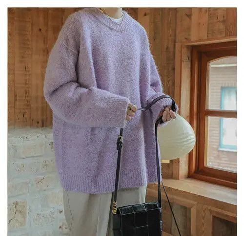 VIBE Purple Knit Sweater Size US L / EU 52-54 / 3 - 7 Thumbnail