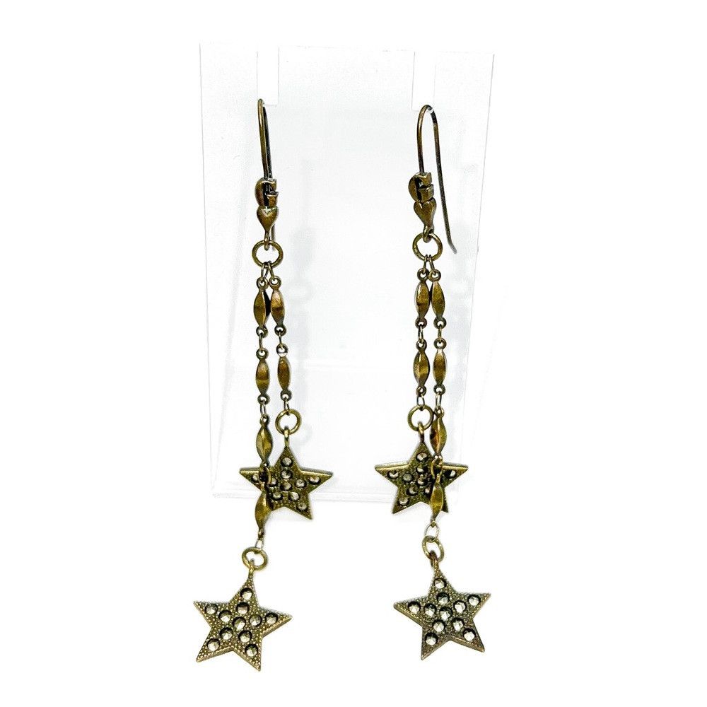 Jean Paul Gaultier Vintage JEAN PAUL GAULTIER Star Drop Earrings Size ONE SIZE - 1 Thumbnail