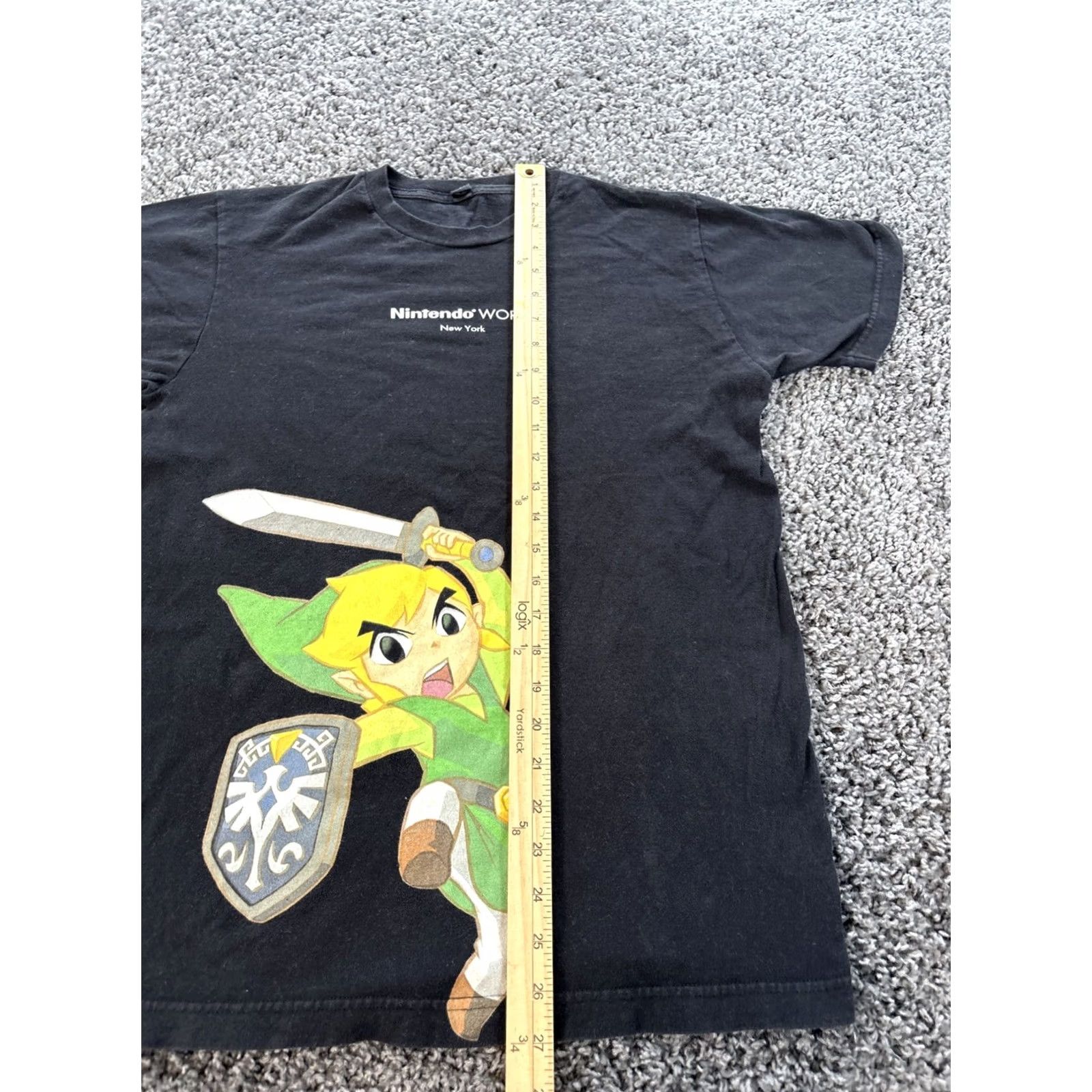 Nintendo VINTAGE Nintendo Zelda Link Black T-Shirt Logo Graphic Print Crew Neck Short Sleeve Men M 90s Retro VideoGames Size US M / EU 48-50 / 2 - 2 Thumbnail