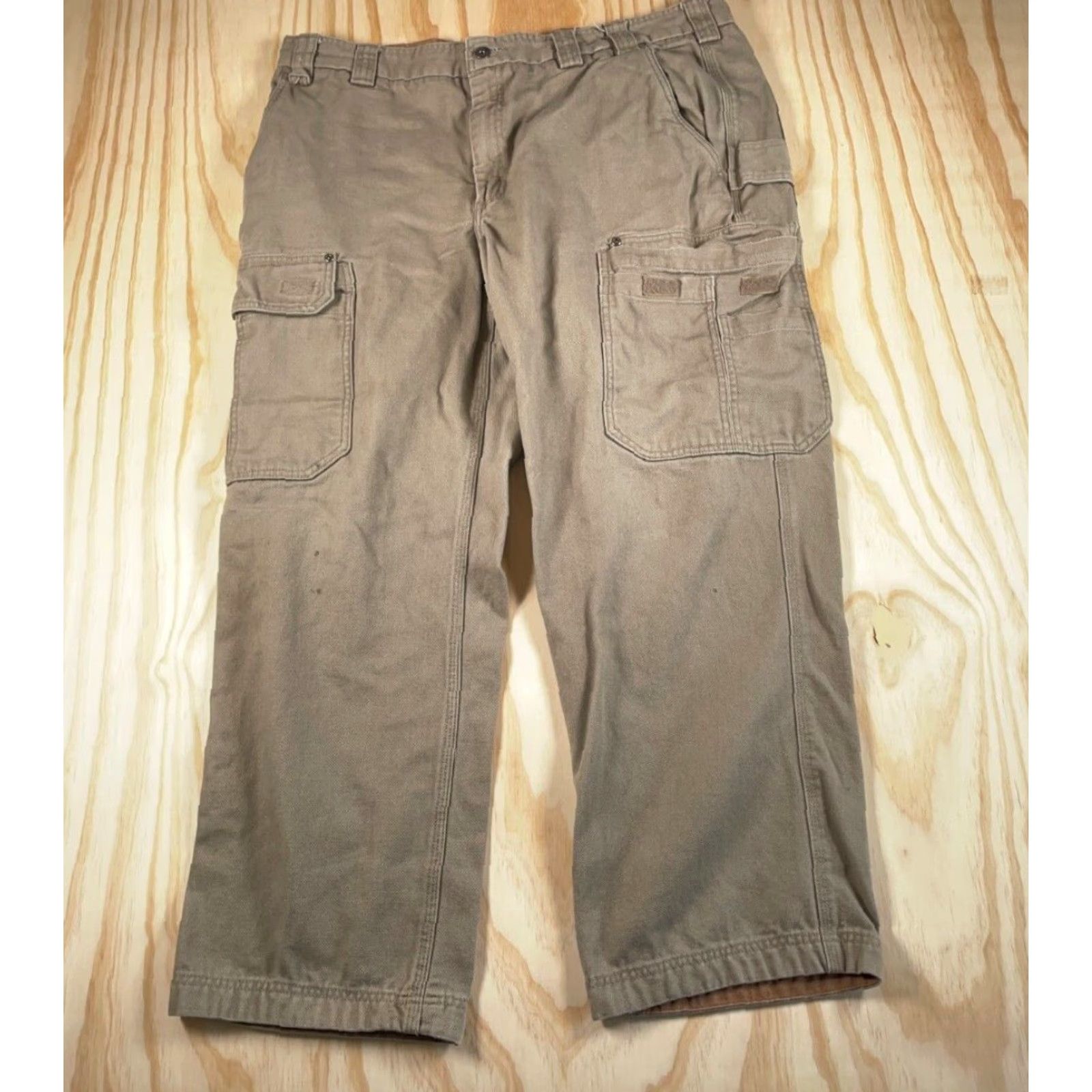 Vintage DULUTH Relaxed Fit Cargo Pants Men's 42 x 30 Beige Canvas Workwear Outdoor Size US 42 / EU 58 - 2 Thumbnail