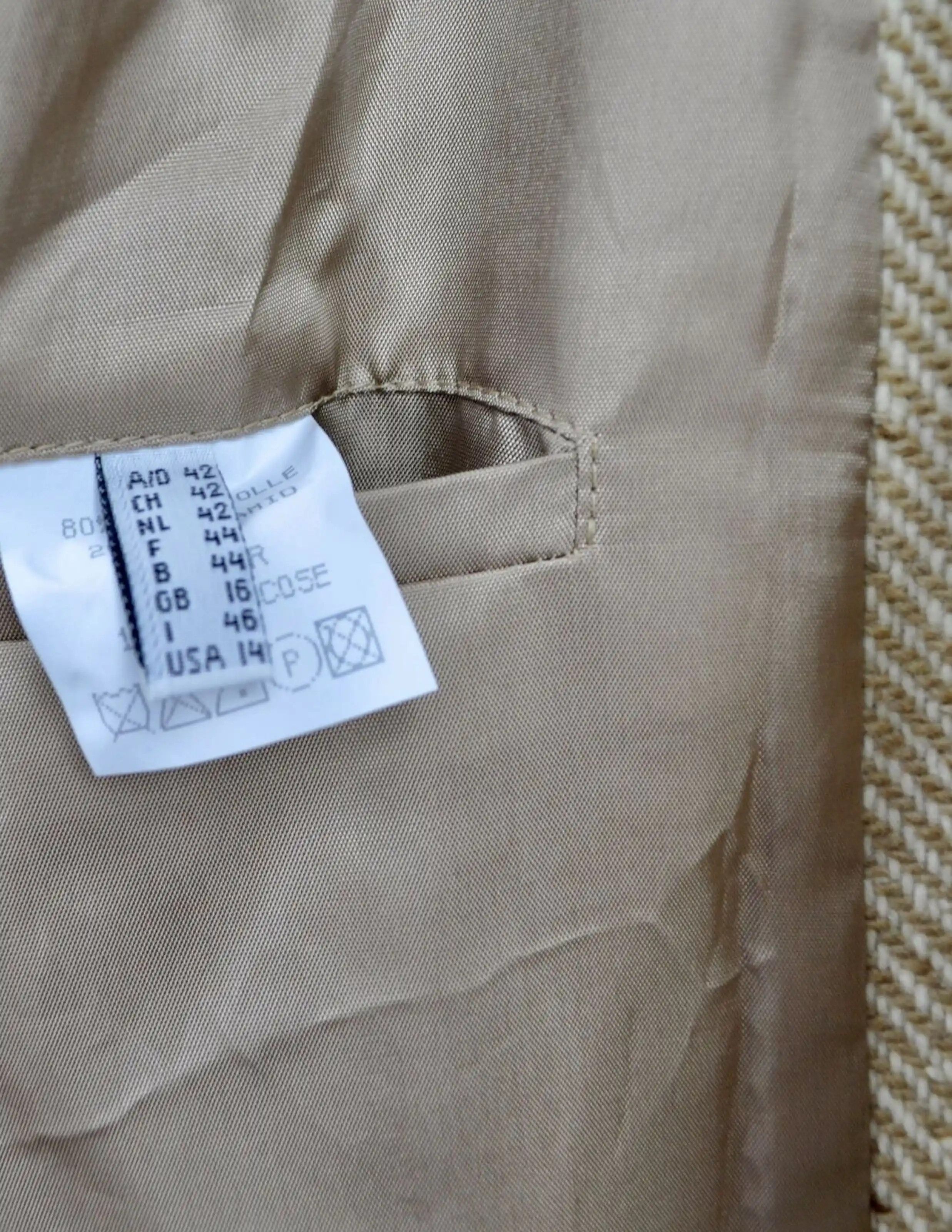 Vintage x ERICH FEND Herringbone Tweed Wool Coat Overcoat Belt Size L / US 10 / IT 46 - 8 Thumbnail