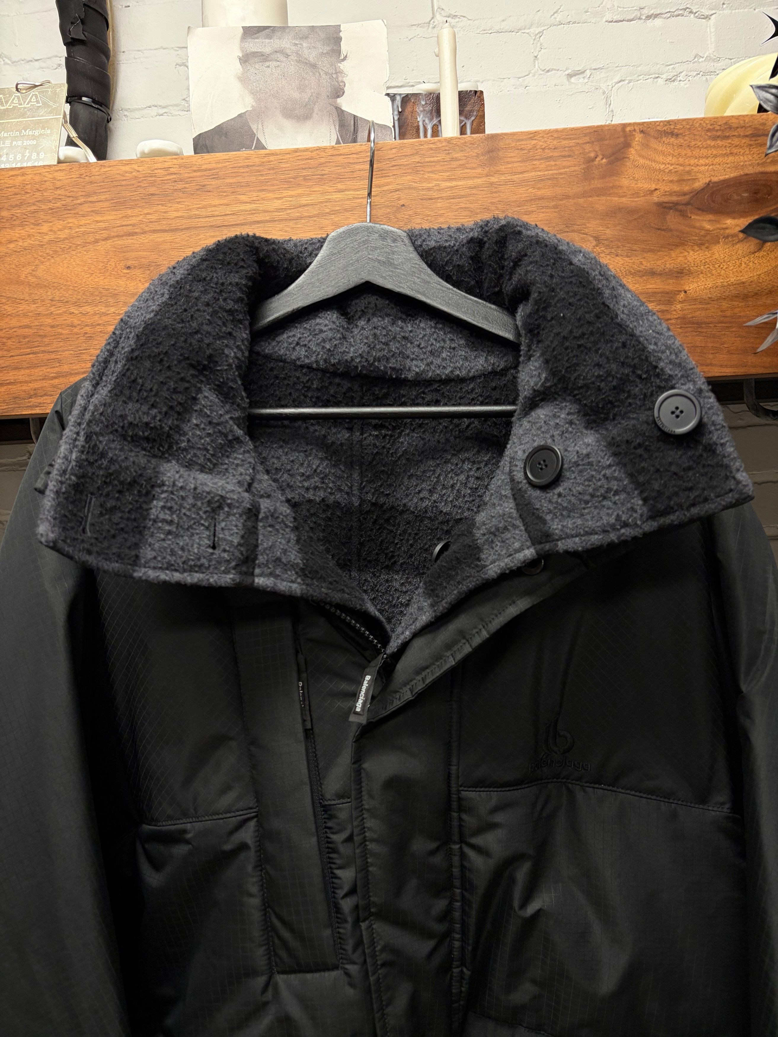 Balenciaga AW2022 Balenciaga Reversible Black Ripstop/Wool ‘Buffalo’ Jacket Size US M / EU 48-50 / 2 - 2 Thumbnail