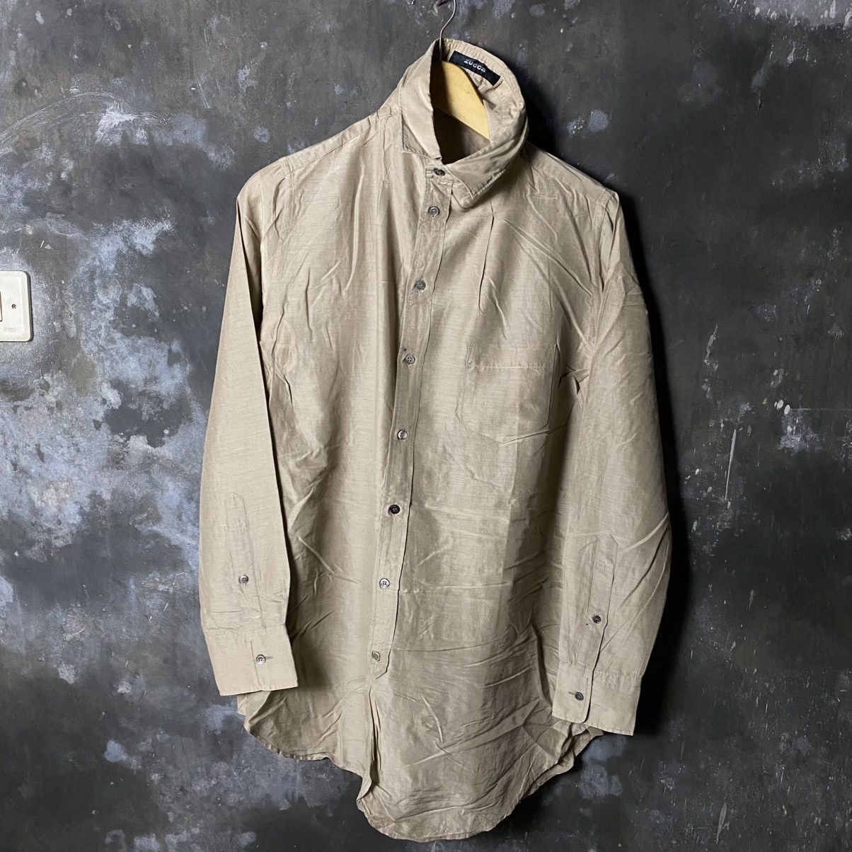 Issey Miyake × Japanese Brand × Zucca Vintage zucca issey miyake crooked 2 in 1 unique collar Size US M / EU 48-50 / 2 - 2 Thumbnail