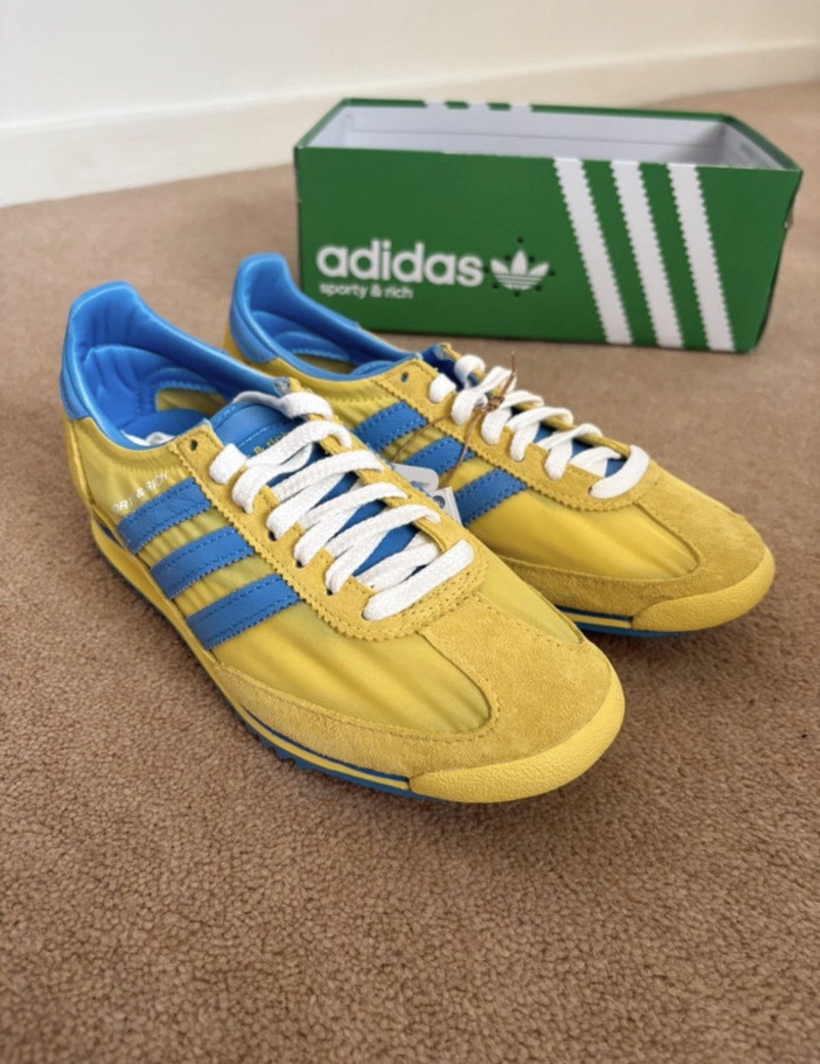 Adidas Adidas SL72 x Sporty & Rich Yellow Blue BNIB UK 3.5 Size US 6 / IT 36 - 5 Thumbnail