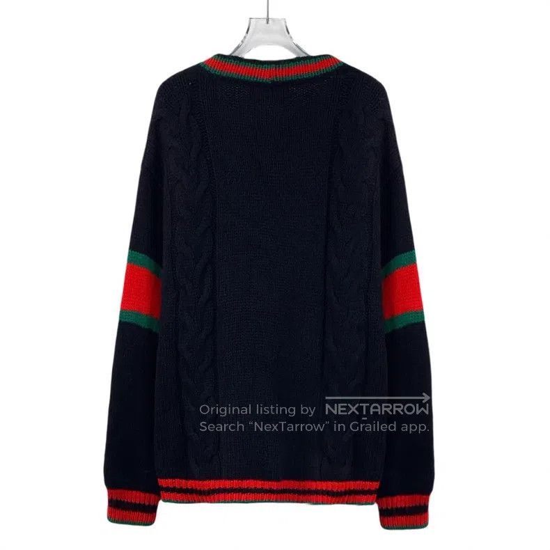 Gucci Gucci Black striped wool V-neck single-breasted long-sleev Size US XXL / EU 58 / 5 - 2 Thumbnail