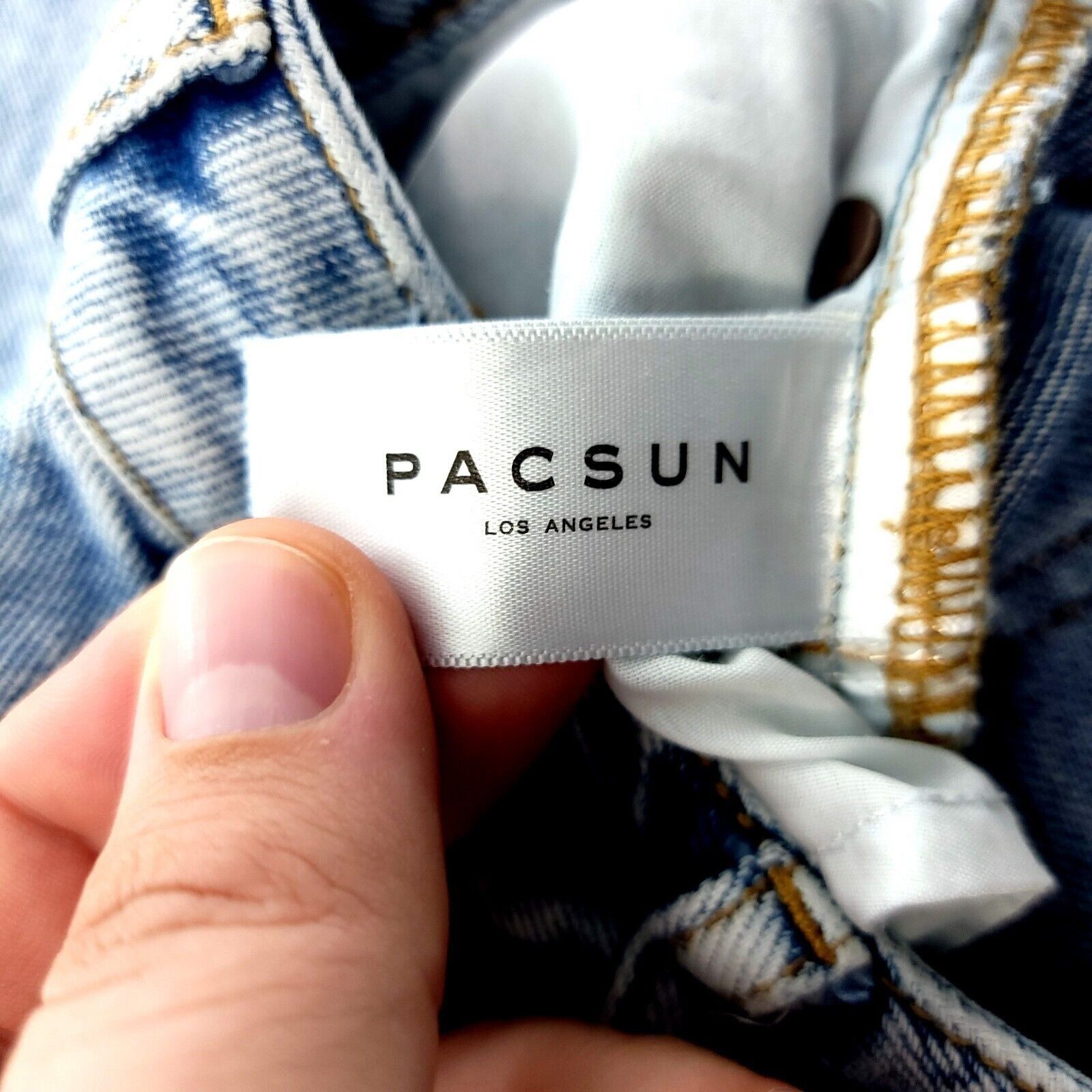 Pacsun PacSun Acid Wash Blue Denim Mom Jeans Distressed Size 23 Mid Size 25" / US 0 / IT 36 - 11 Thumbnail