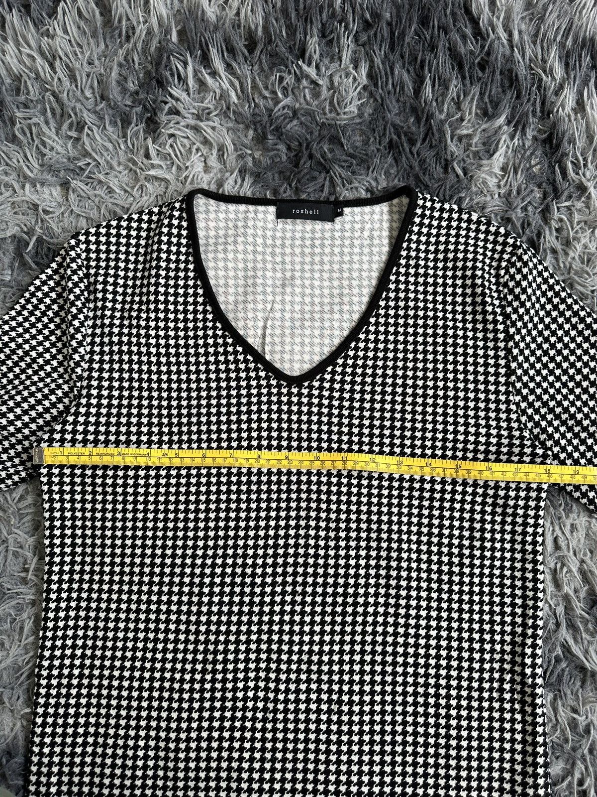 If Six Was Nine 00's Roshell houndstooth stripe warmer long sleeve Size US M / EU 48-50 / 2 - 14 Thumbnail