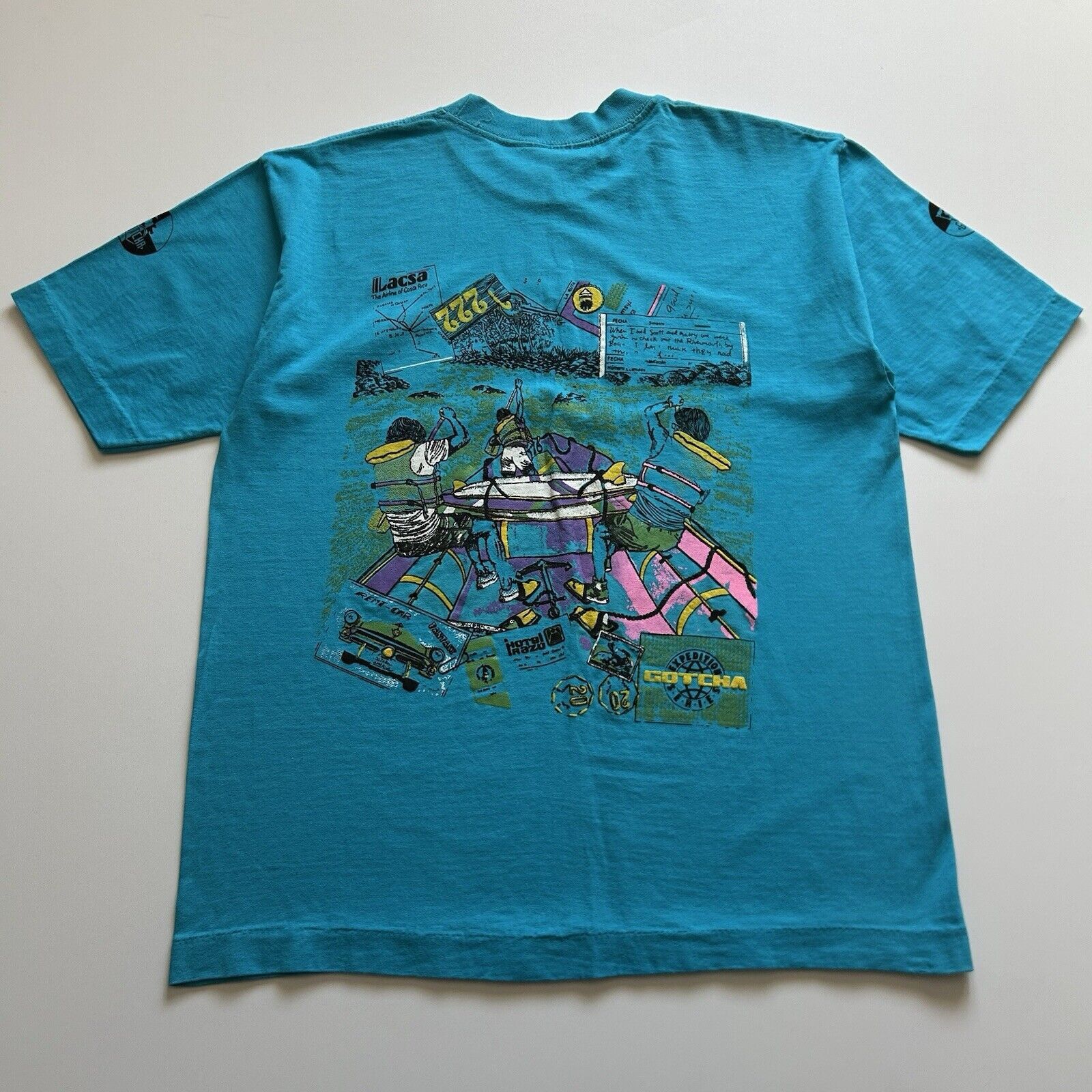 Gotcha Vintage 90s Gotcha Costa Rica Boating Adventure T Shirt XL Size US L / EU 52-54 / 3 - 1 Thumbnail