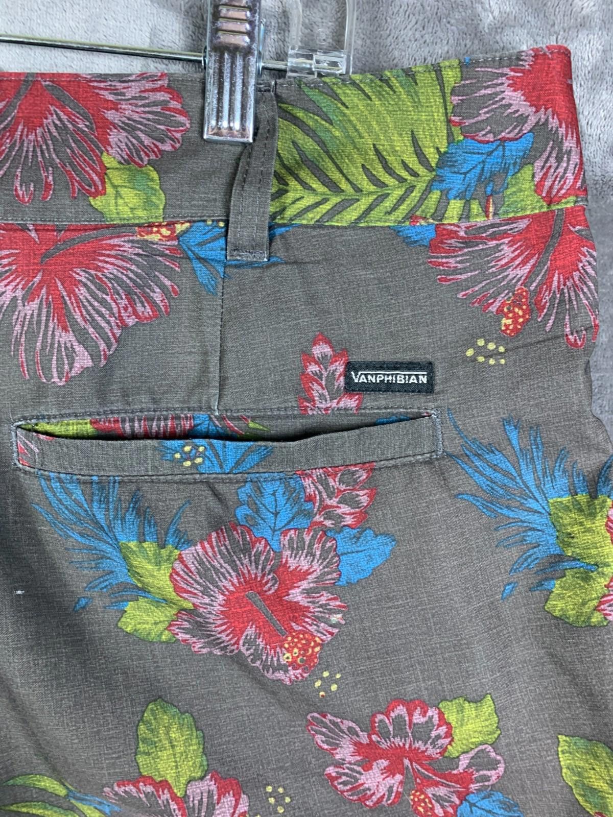 Designer Vanphibian Vans Hybrid Shorts Mens 36 Floral Quick Dry (280) Size US 36 / EU 52 - 5 Thumbnail