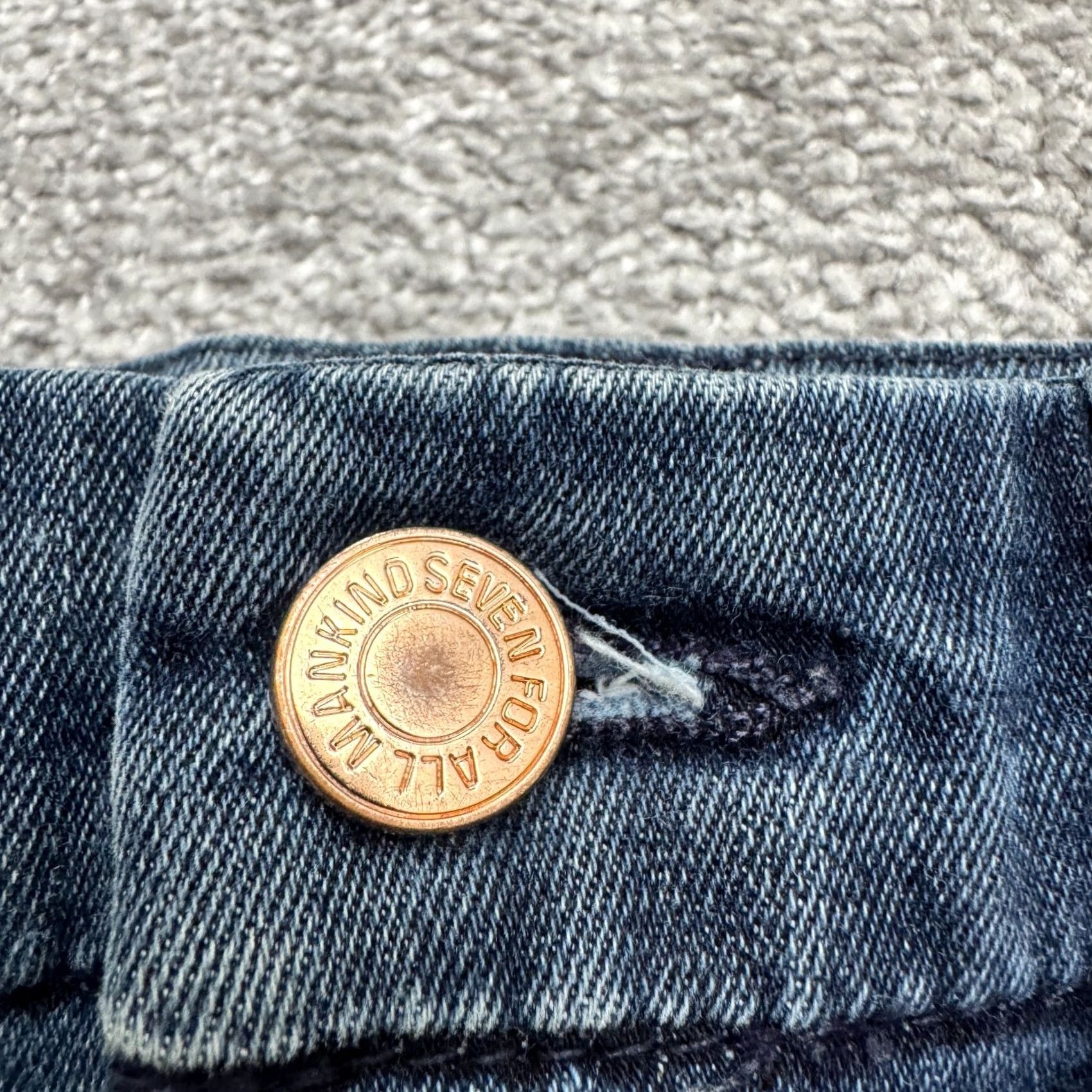 7 For All Mankind 7 For All Mankind The High Waist Skinny Jeans Womens 27 Blue Dark Wash Size 26" / US 2 / IT 38 - 6 Thumbnail