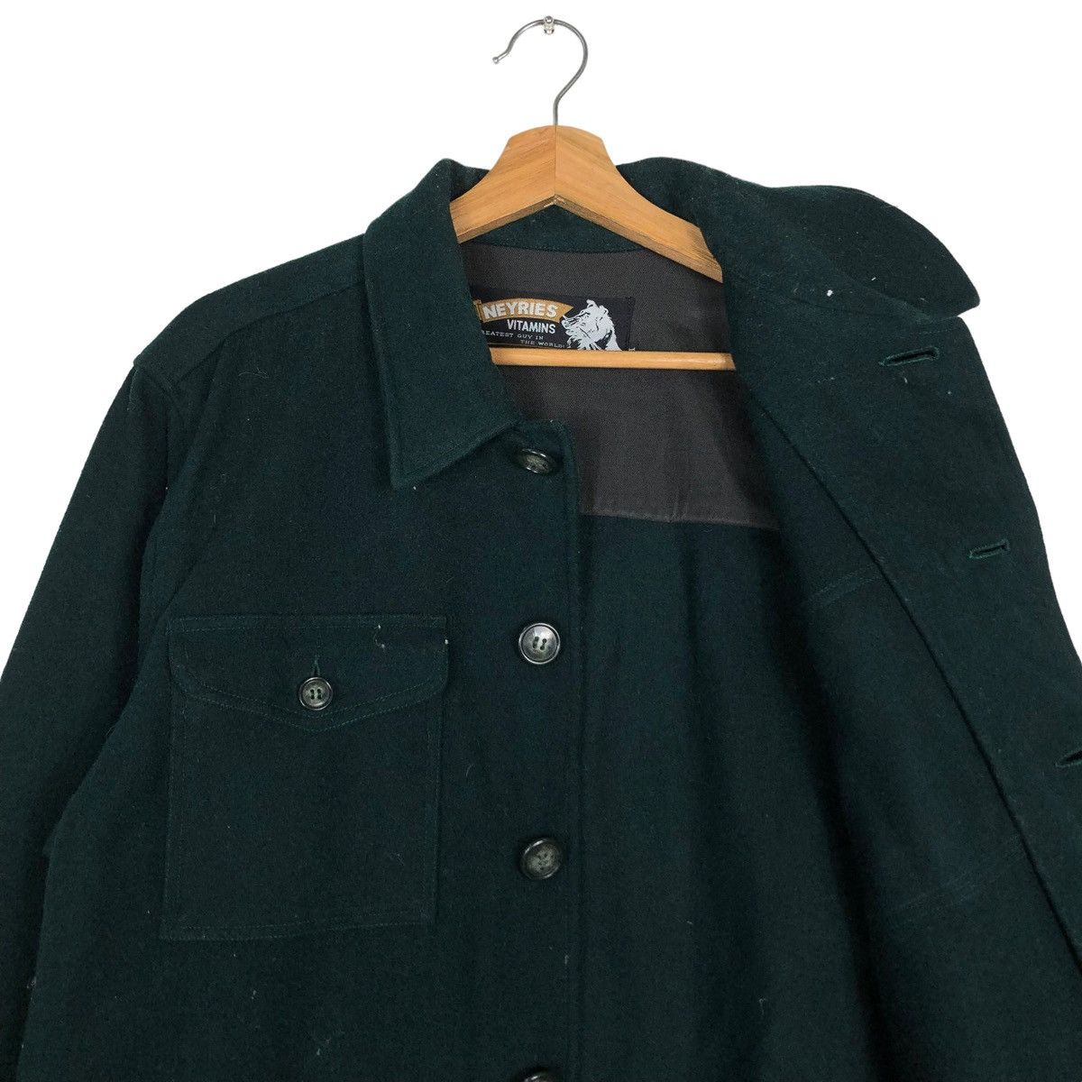 Japanese Brand 🔥VINTAGE WOOL CHORE JACKET CARGO NEYRIES ISSEY MIYAKE Size US M / EU 48-50 / 2 - 12 Thumbnail