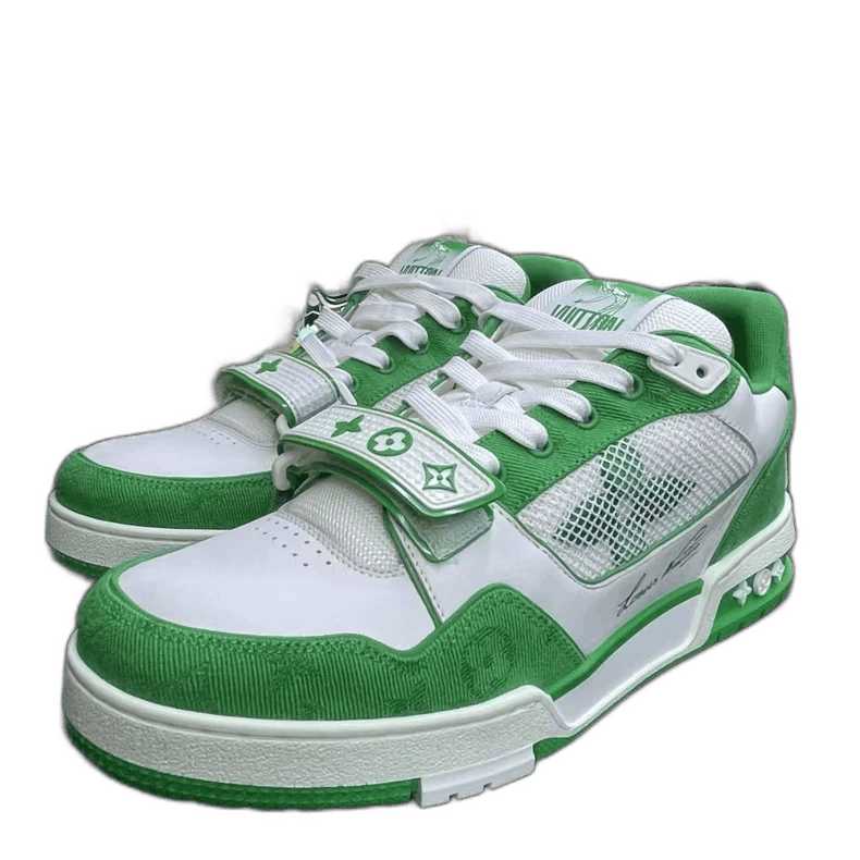 Louis Vuitton Lv trainer white green sneakers-2508 Size US 8 / EU 41 - 1 Thumbnail
