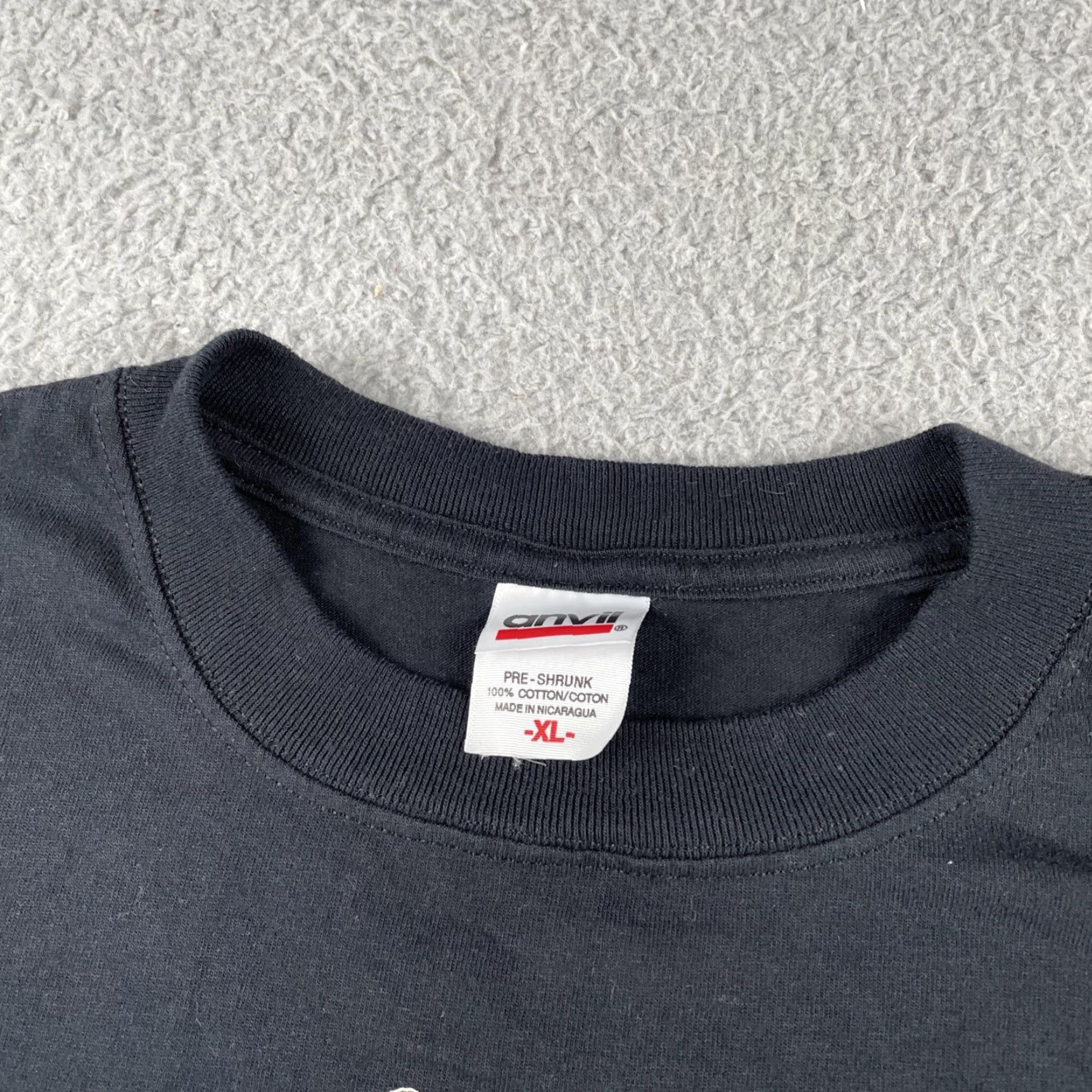 Anvil VINTAGE Anvil T-Shirt Mens XL Black Cotton Crew Neck Short Sleeve 505 EUC Size US XL / EU 56 / 4 - 5 Thumbnail