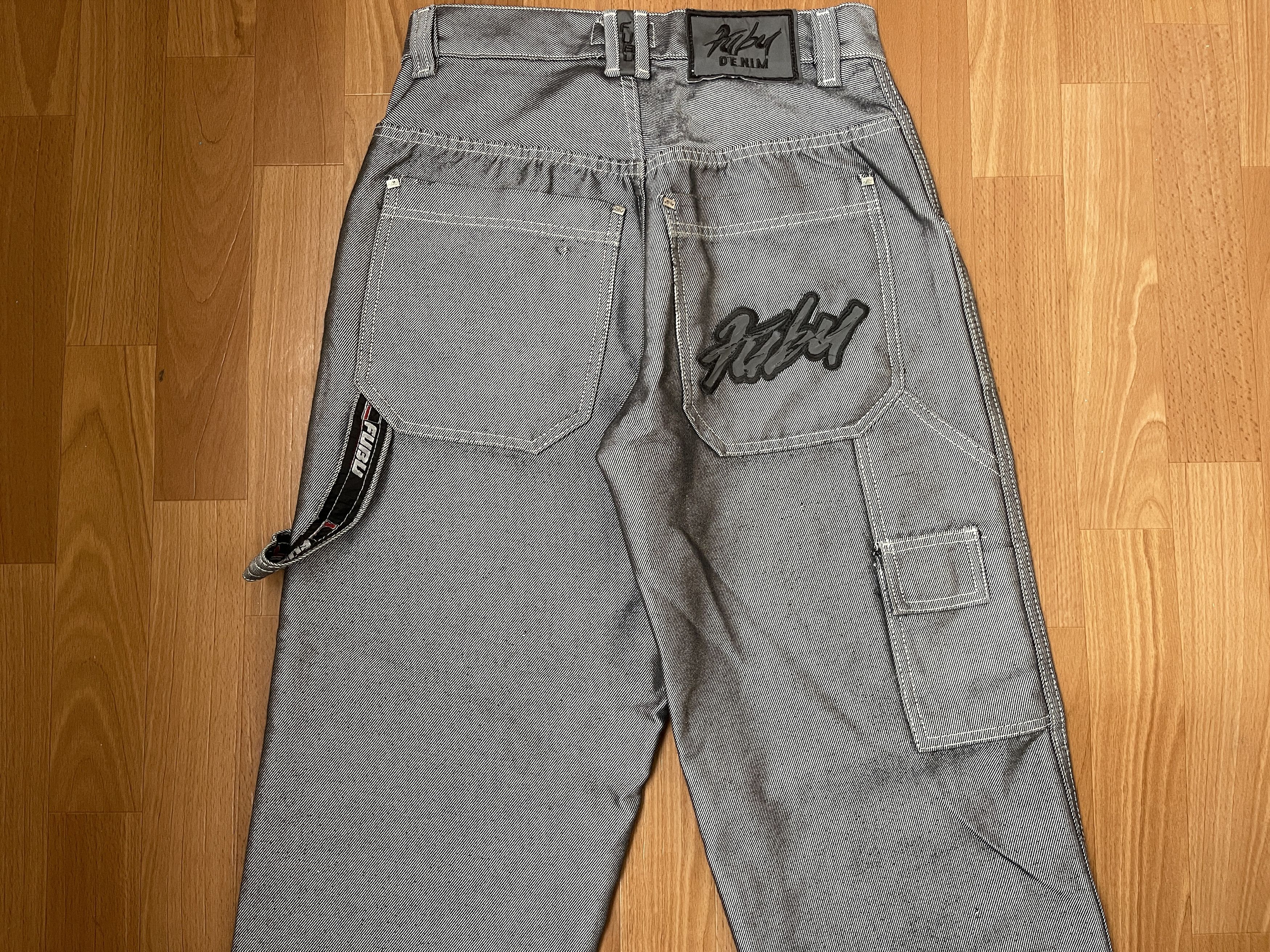 Fubu FUBU jeans shiny vintage baggy jeans silver metallic size 28 Size US 28 / EU 44 - 5 Thumbnail