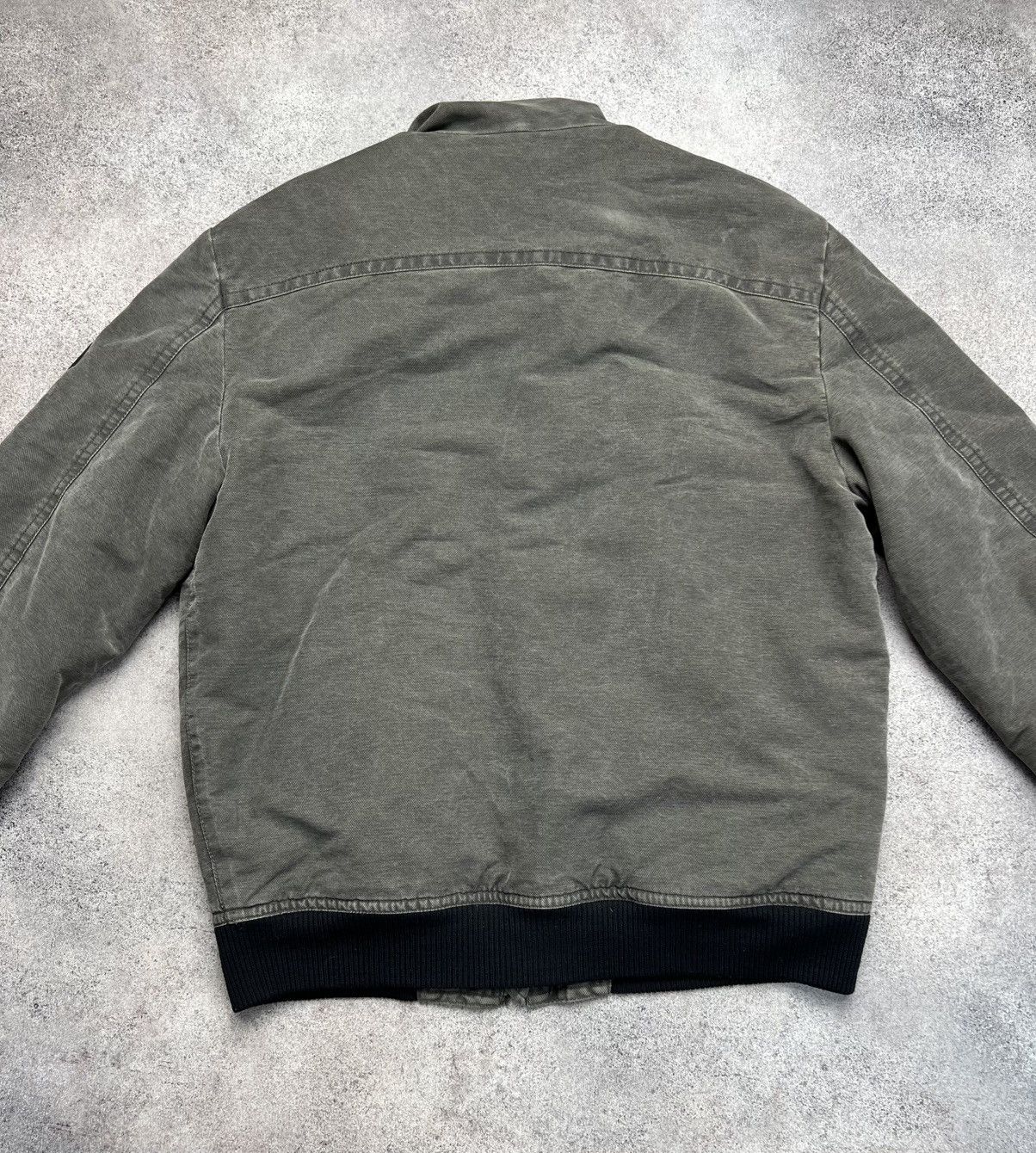 Trussardi × Vintage Trussardi vintage faded khaki bomber jacket Size US L / EU 52-54 / 3 - 9 Thumbnail