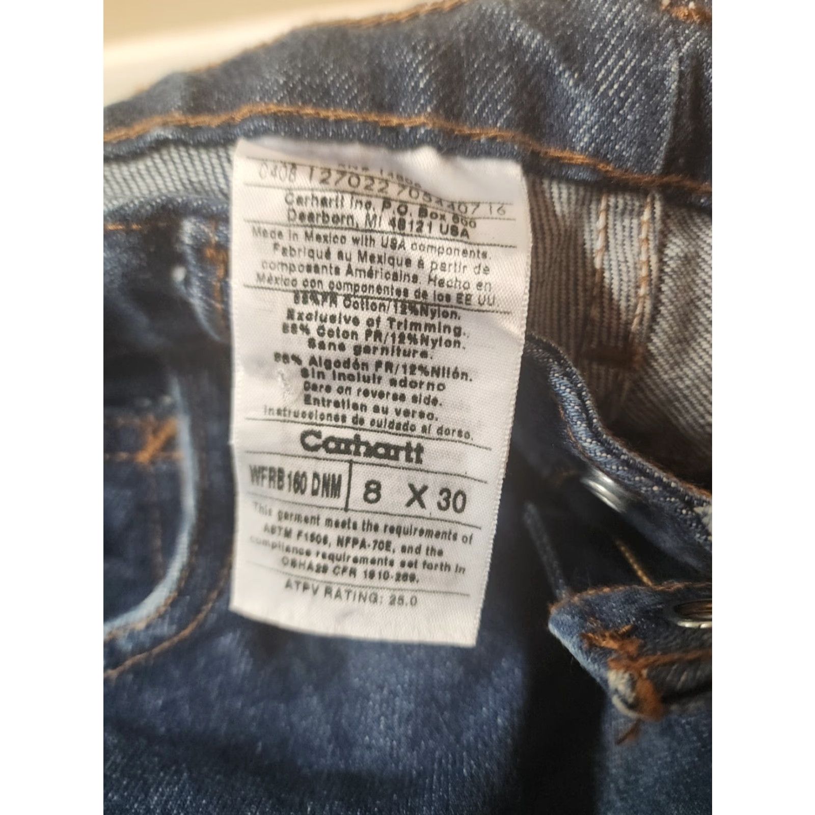 Carhartt Carhartt FR Jeans Relaxed 5-Pocket Denim Size 8 Blue Women's 8x30 Flame-Resistant Carhartt FR Work Jeans Size 30" / US 8 / IT 44 - 3 Thumbnail