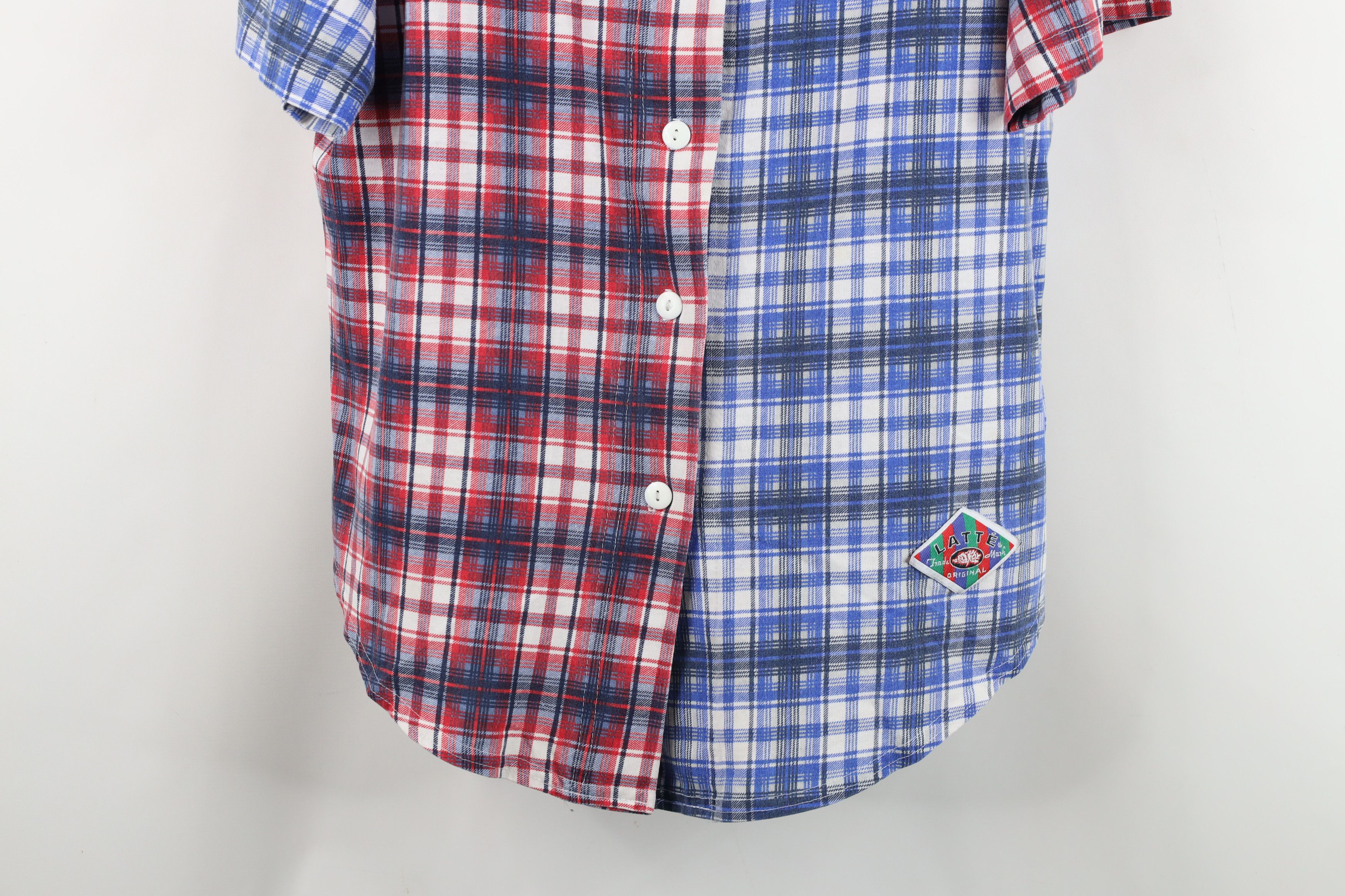 Vintage Vintage 90s Streetwear Faded Flannel Baseball Jersey Plaid Size XL / US 12-14 / IT 48-50 - 3 Thumbnail