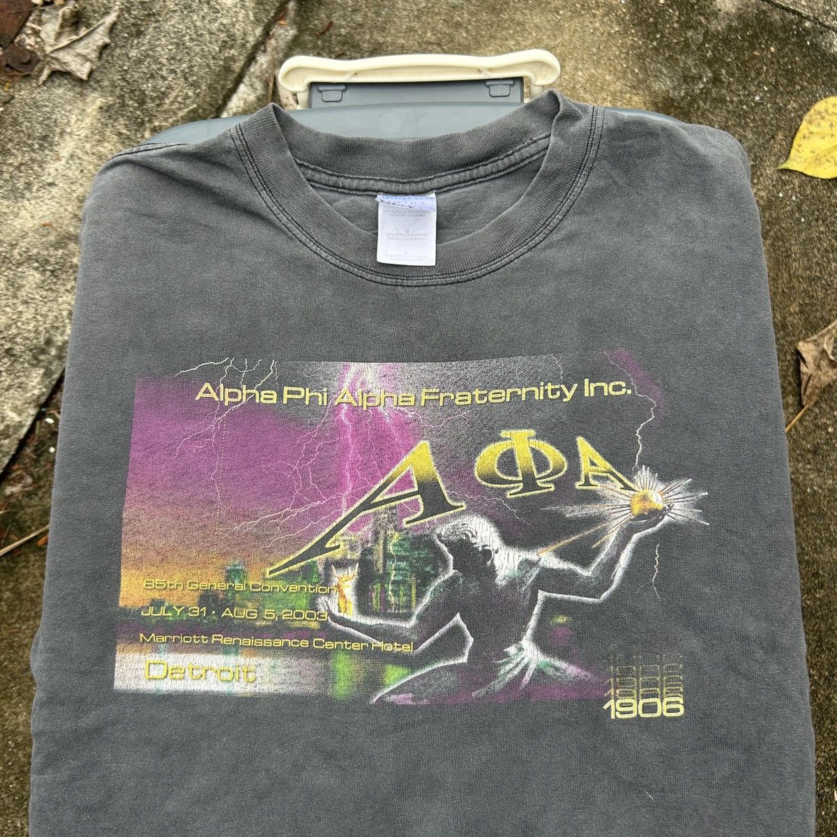Vintage Vintage Alpha Phi Alpha Fraternity Inc AoA Sun faded Size US S / EU 44-46 / 1 - 2 Thumbnail