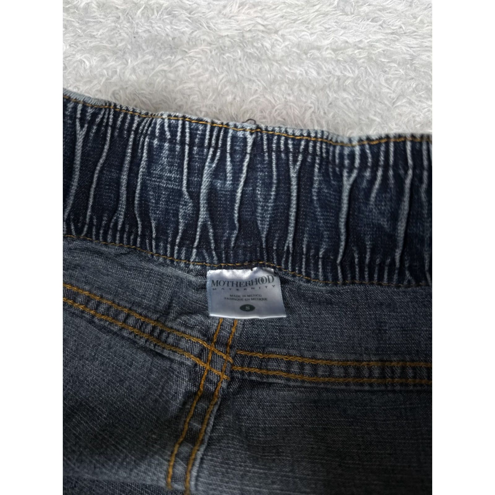 Vintage Motherhood Maternity Jeans Womens Small Blue Denim Flared Elastic Cotton 32x30 Size 28" / US 6 / IT 42 - 6 Thumbnail
