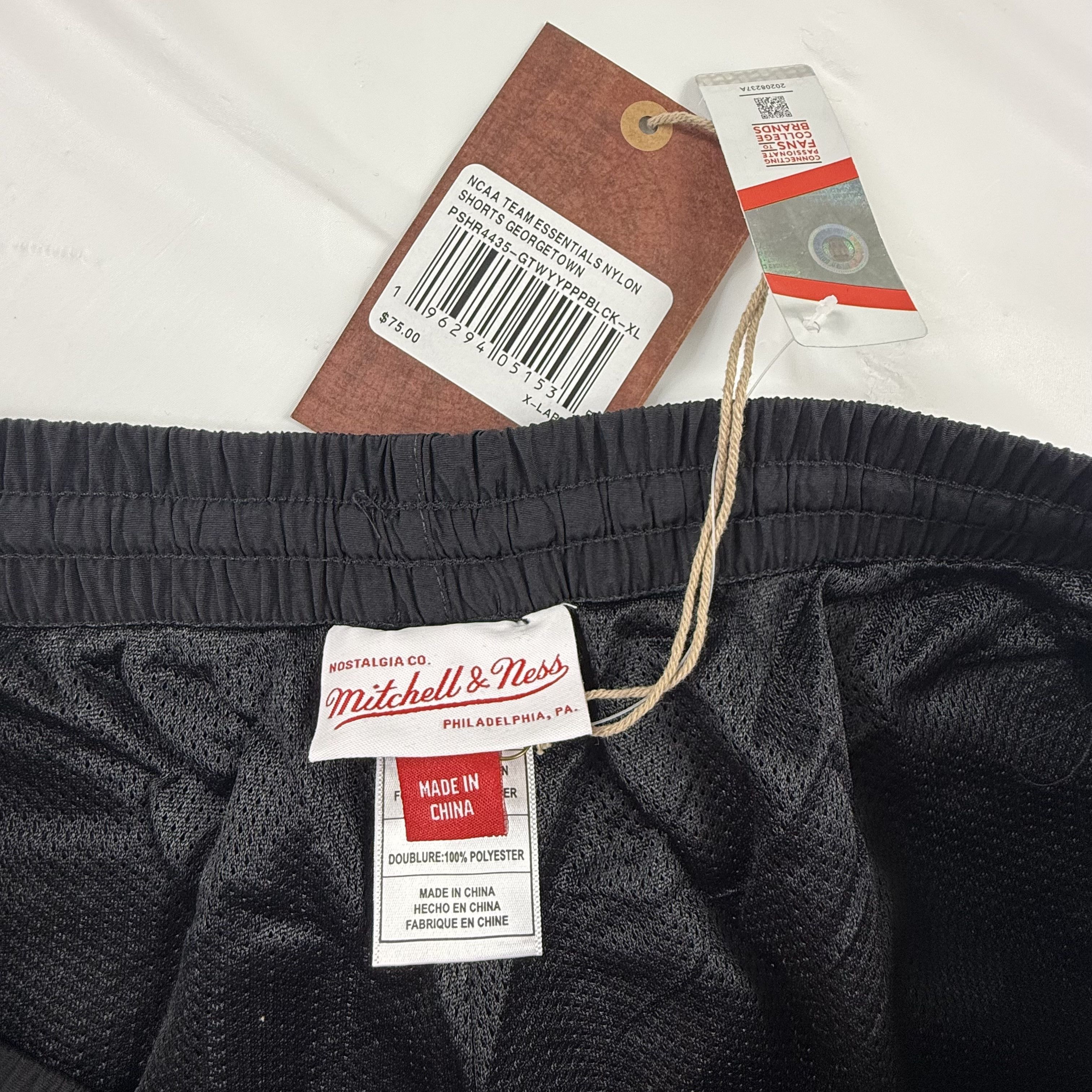 Mitchell & Ness Mitchell & Ness Georgetown Hoyas Nylon Shorts Black Mens XL Size US 34 / EU 50 - 6 Thumbnail