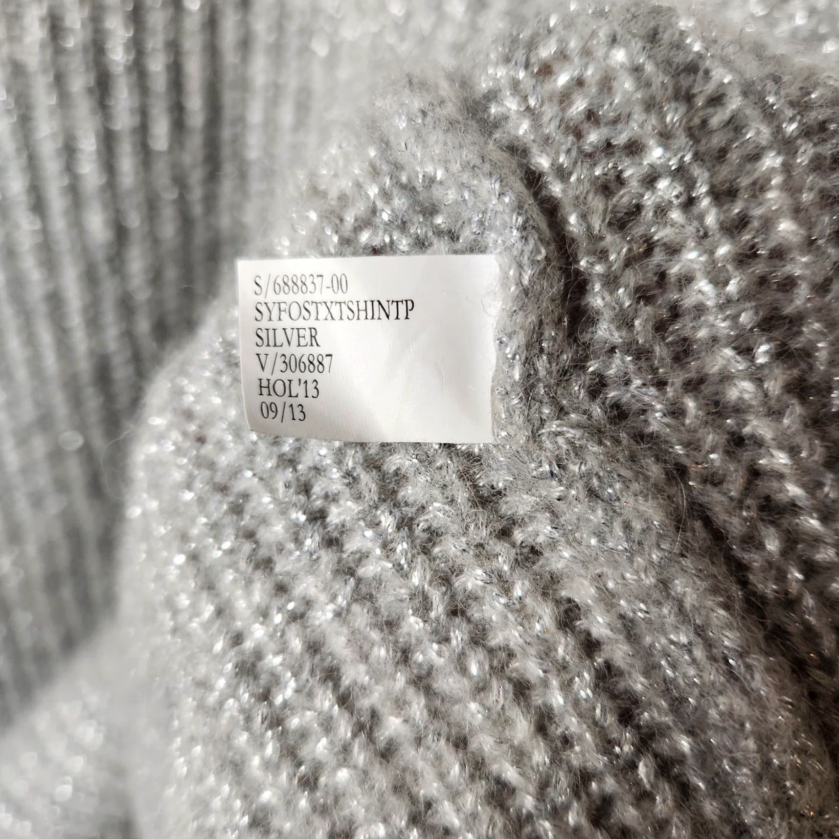 Banana Republic Banana Republic Silver Metallic Wool Alpaca Blend Rib Knit Sweater-Size M Womens Pullover Christmas Holiday Festive Winter Crewneck Size M / US 6-8 / IT 42-44 - 8 Thumbnail