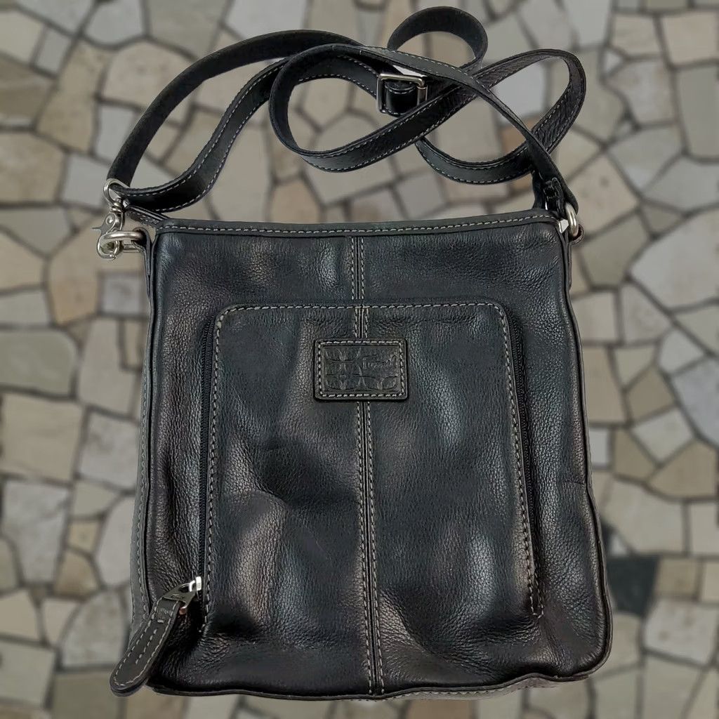 Fossil Fossil Leather Slim Crossbody Shoulder Purse - Black Size ONE SIZE - 1 Thumbnail