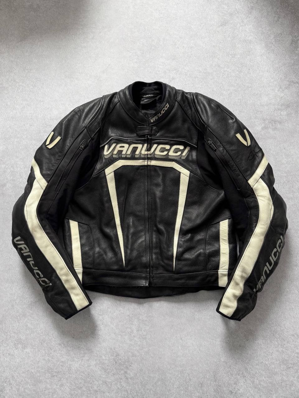 Other Vanucci Moto Racing Leather Jacket With Protectors Size US L / EU 52-54 / 3 - 1 Thumbnail