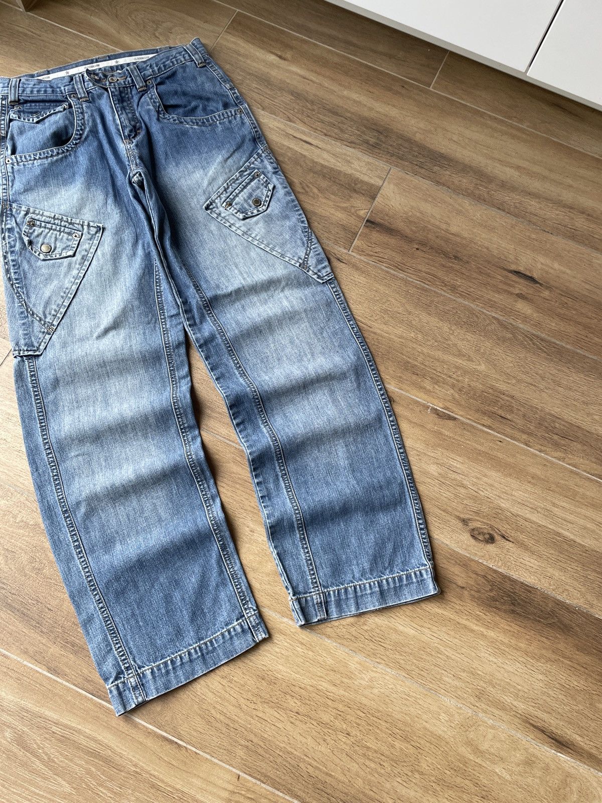 Japanese Brand Vintage Jeans Faded Avant Garde Y2K Washed Cargo Japanese Size US 30 / EU 46 - 6 Thumbnail