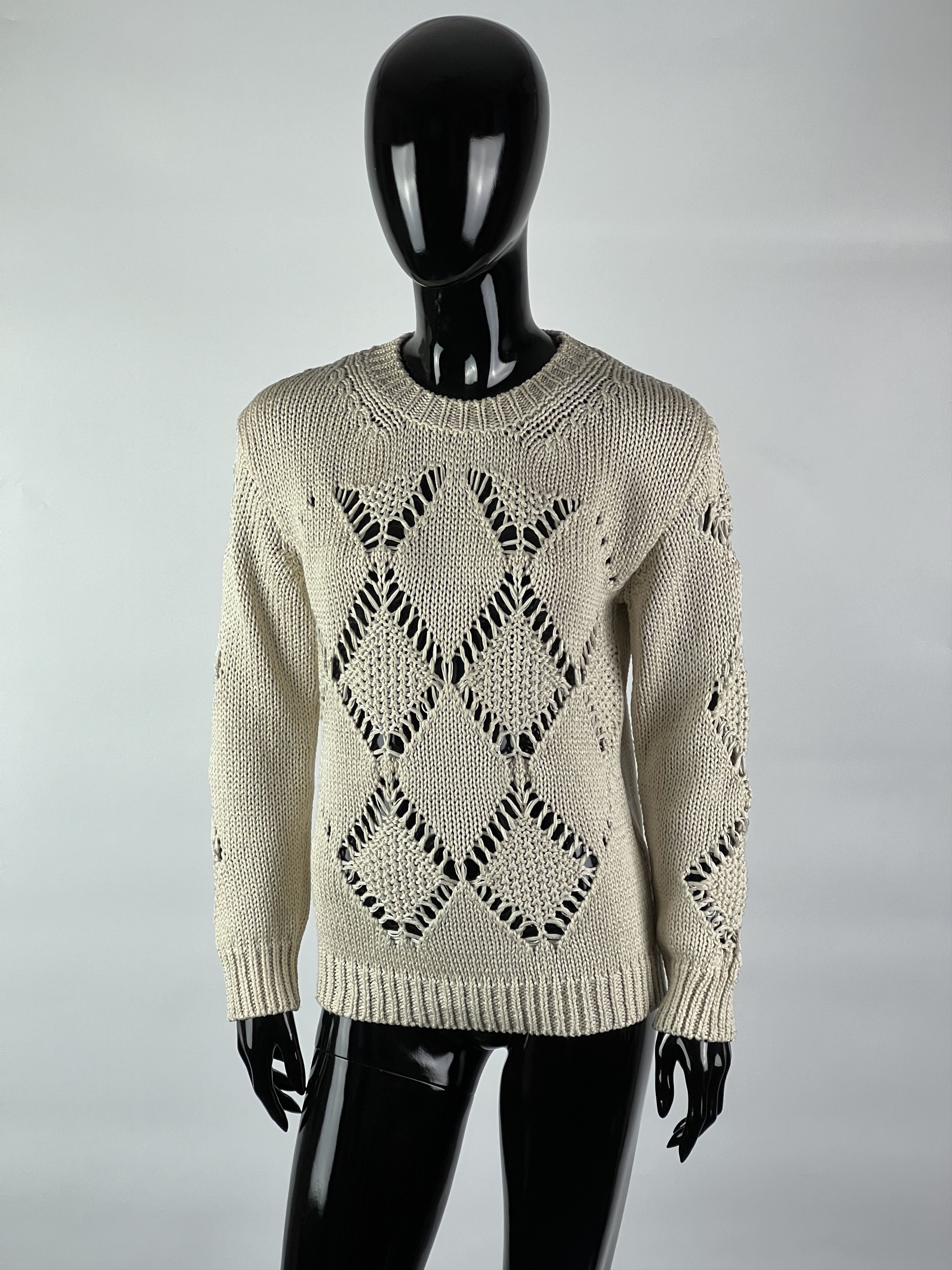 Sandro Sandro Women's Beige Knit Sweater Size 1 Size S / US 4 / IT 40 - 1 Thumbnail