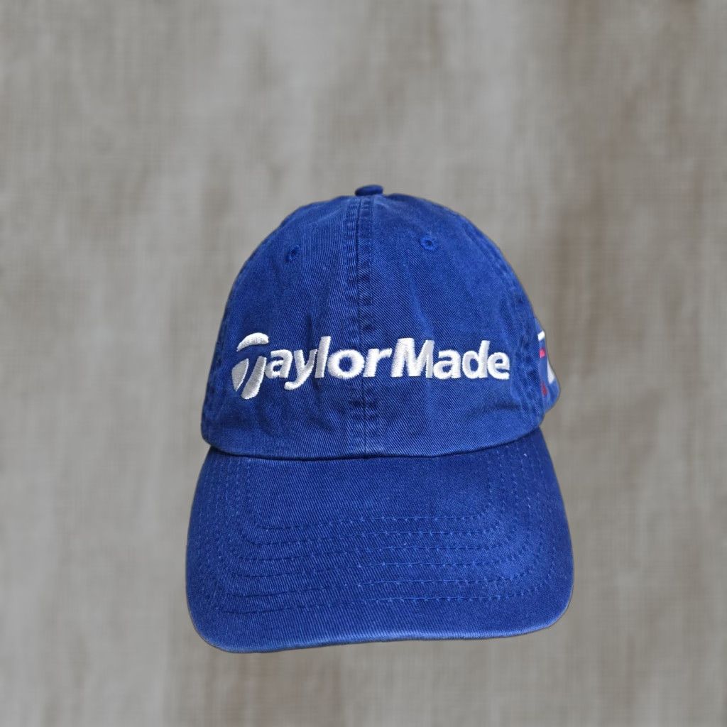 TaylorMade TaylorMade Hat Golf Adjustable Navy Blue Logo Men Strappedback Cap Navy Blue Colorful Sports 2010s? Size ONE SIZE - 1 Thumbnail