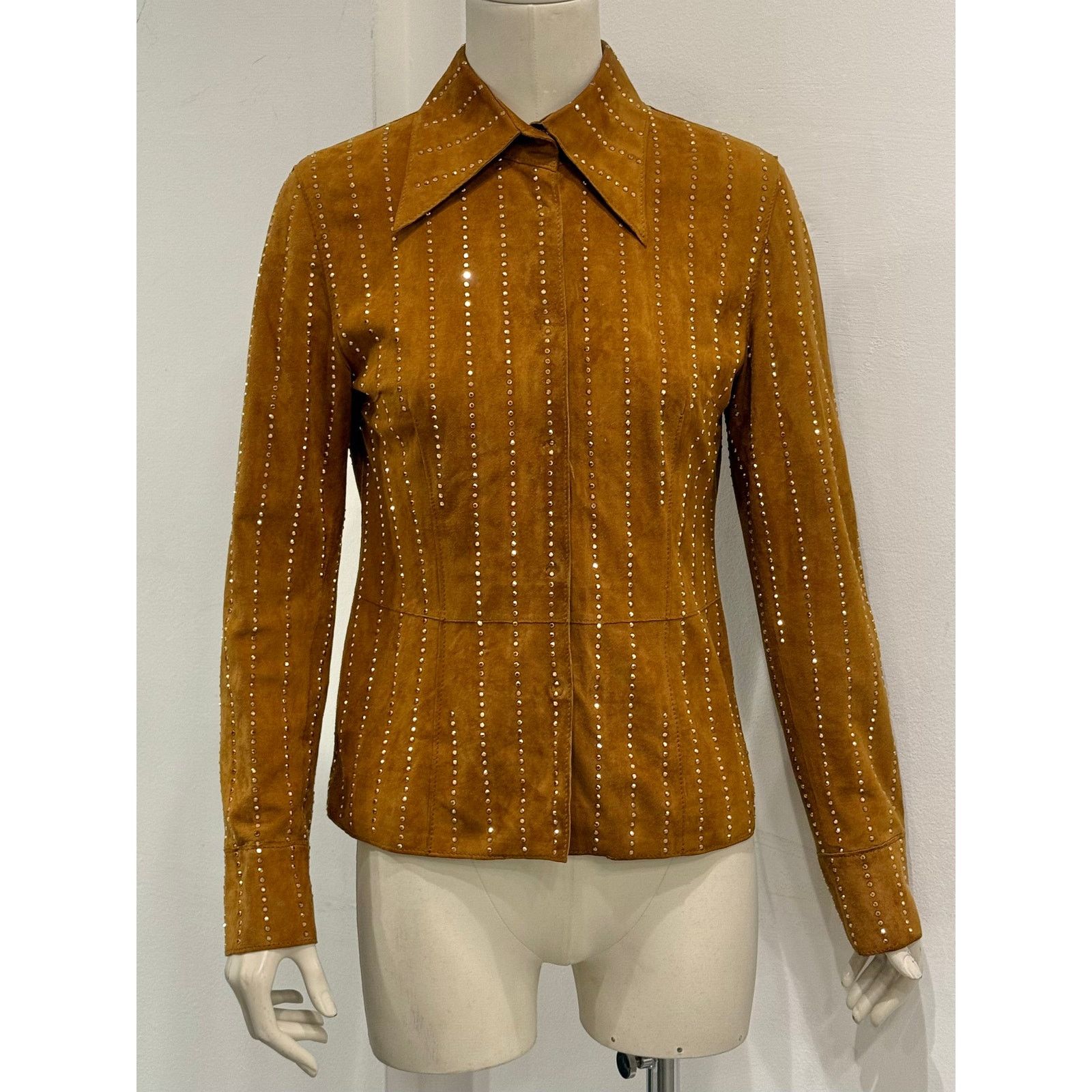 Dolce & Gabbana 2001 Dolce & Gabbana studded embellished suede jacket Size M / US 6-8 / IT 42-44 - 2 Thumbnail