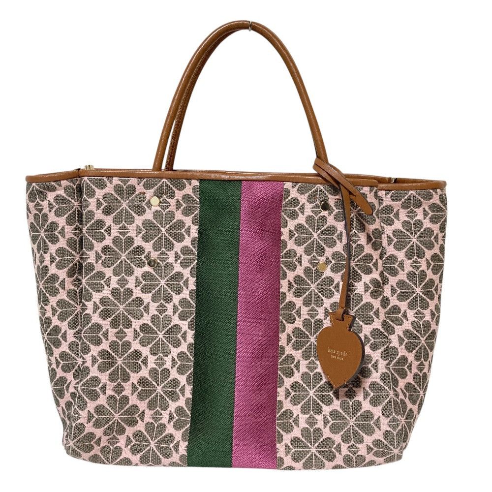 Kate Spade Kate Spade kate spade new york Spade Flower Jacquard Stripe Tote Bag Textile Tote Bag DUTY FREE for USA Size ONE SIZE - 1 Thumbnail