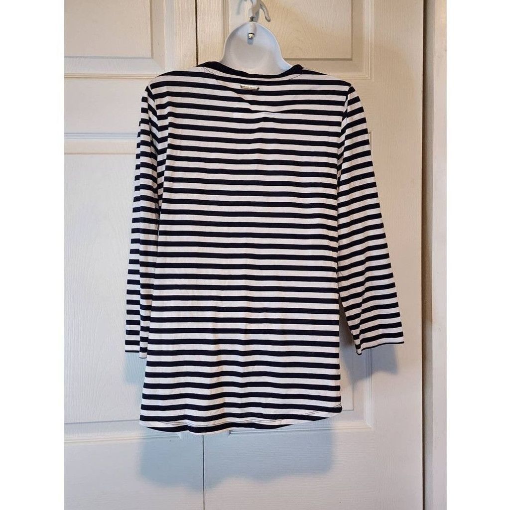 Michael Kors Michael kors Navy and White Striped Shirt Size XS / US 0-2 / IT 36-38 - 4 Thumbnail