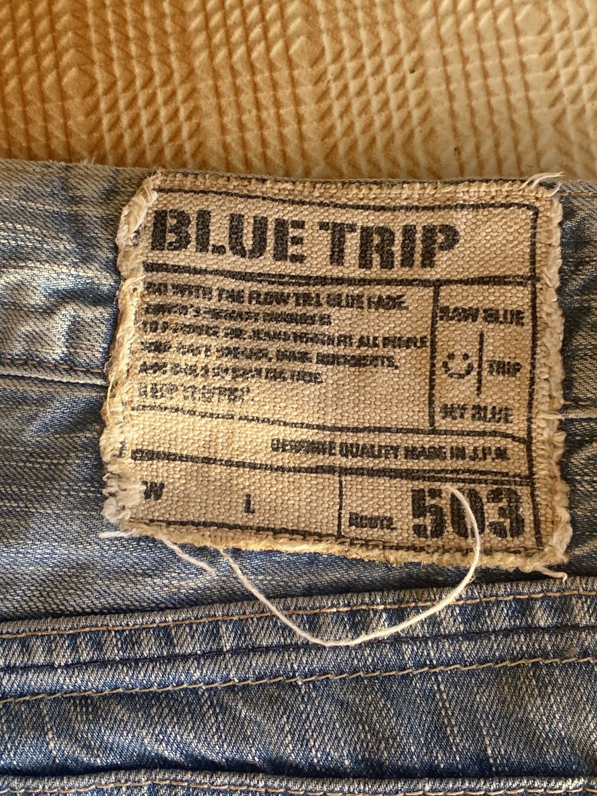 Edwin × PPFM Vintage edwin 503 blue trip straight cut denim Size US 30 / EU 46 - 7 Thumbnail