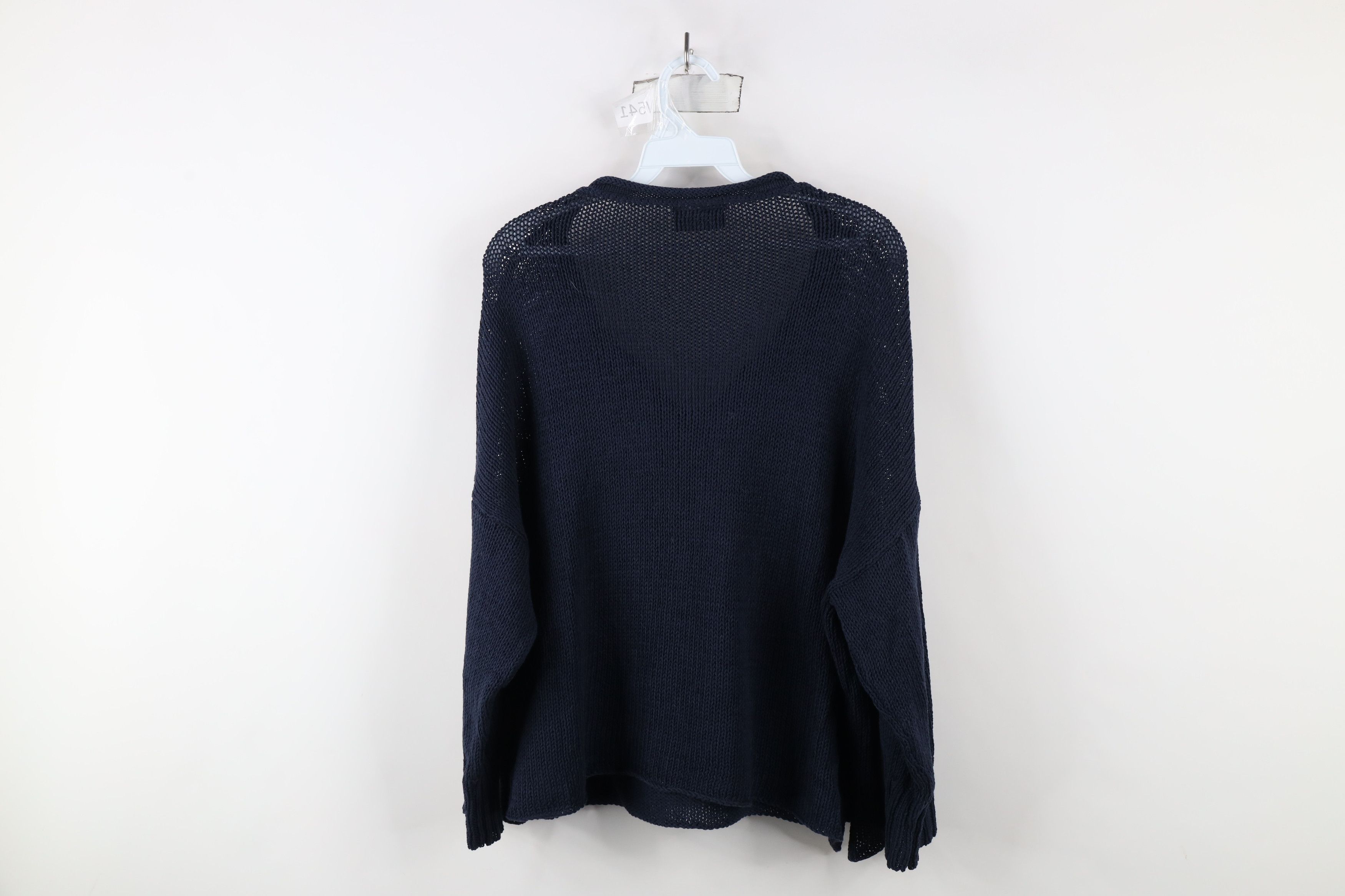 Vintage Wooden Ship Boat Anchor Marled Knit Sweater Blue Size M / US 6-8 / IT 42-44 - 7 Thumbnail