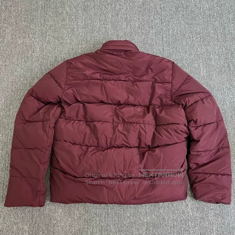 Balenciaga Balenciaga Burgundy Small Logo Puff Quilted Jacket Size US L / EU 52-54 / 3 - 2 Thumbnail