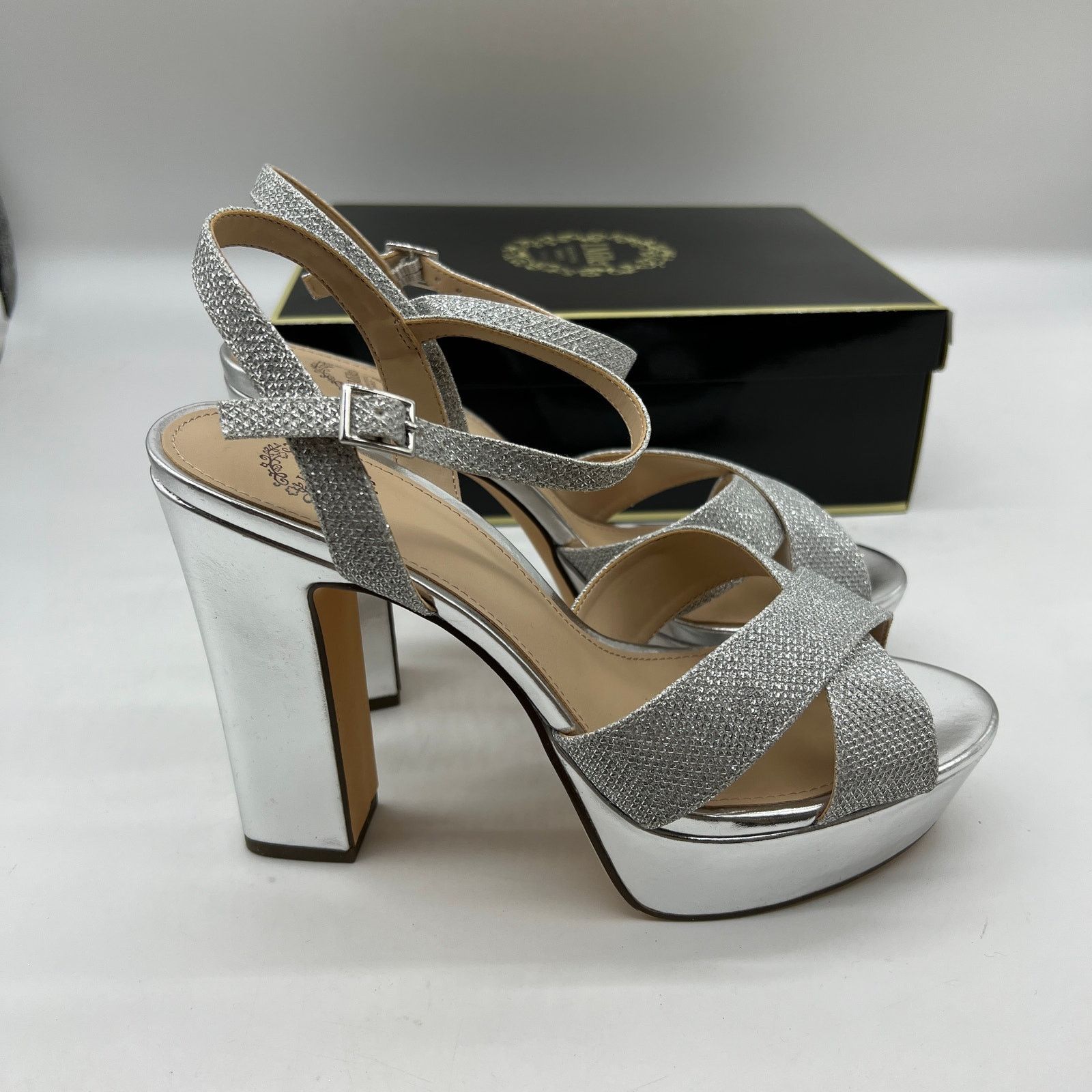 Other I. Miller Womens Samien Heeled Sandals Silver Size US 9 / IT 39 - 5 Thumbnail