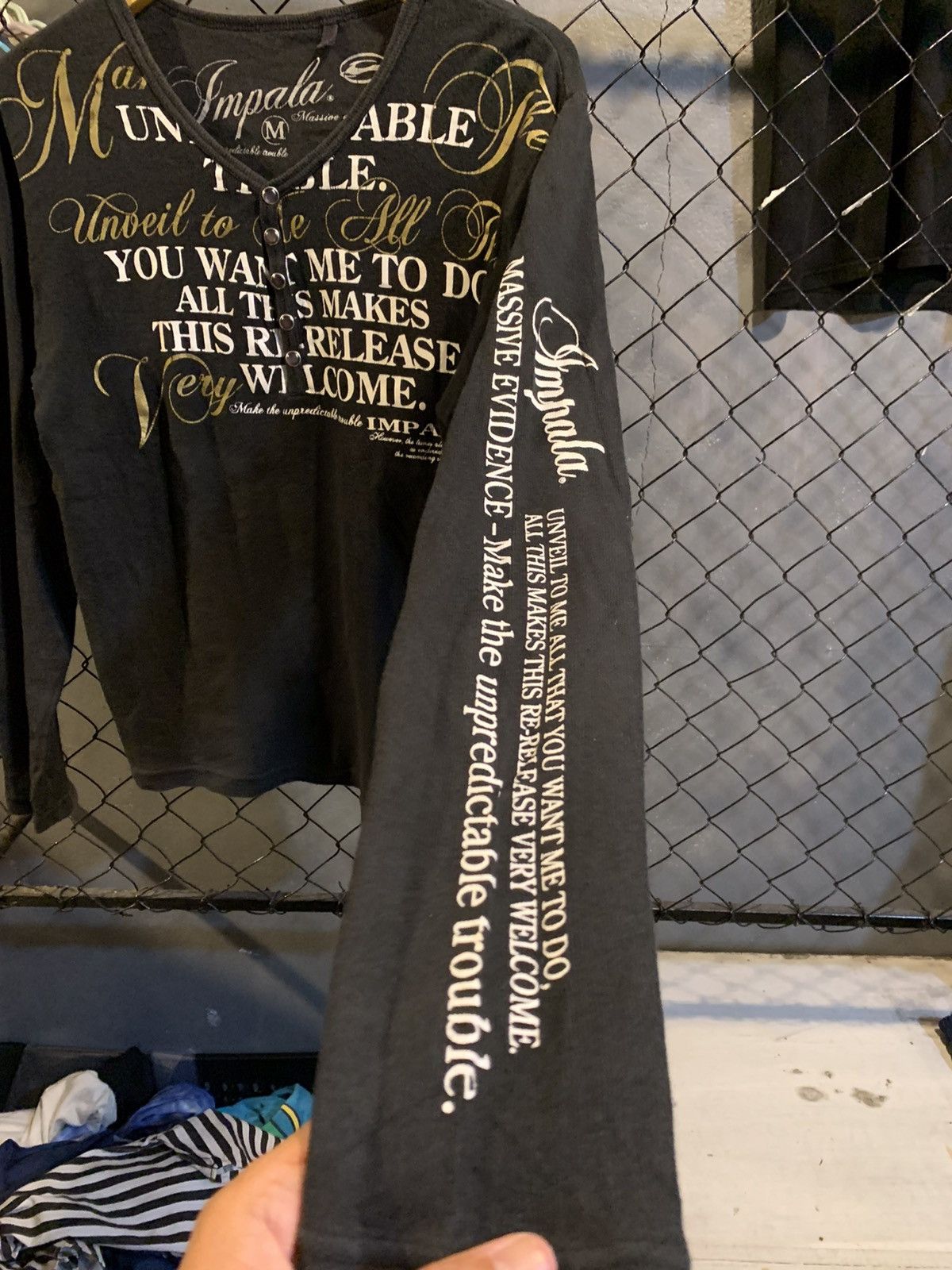 Beauty Beast × If Six Was Nine × Le Grande Bleu (L.G.B.) Y2K Impala Poem Longsleeve Size US M / EU 48-50 / 2 - 5 Thumbnail
