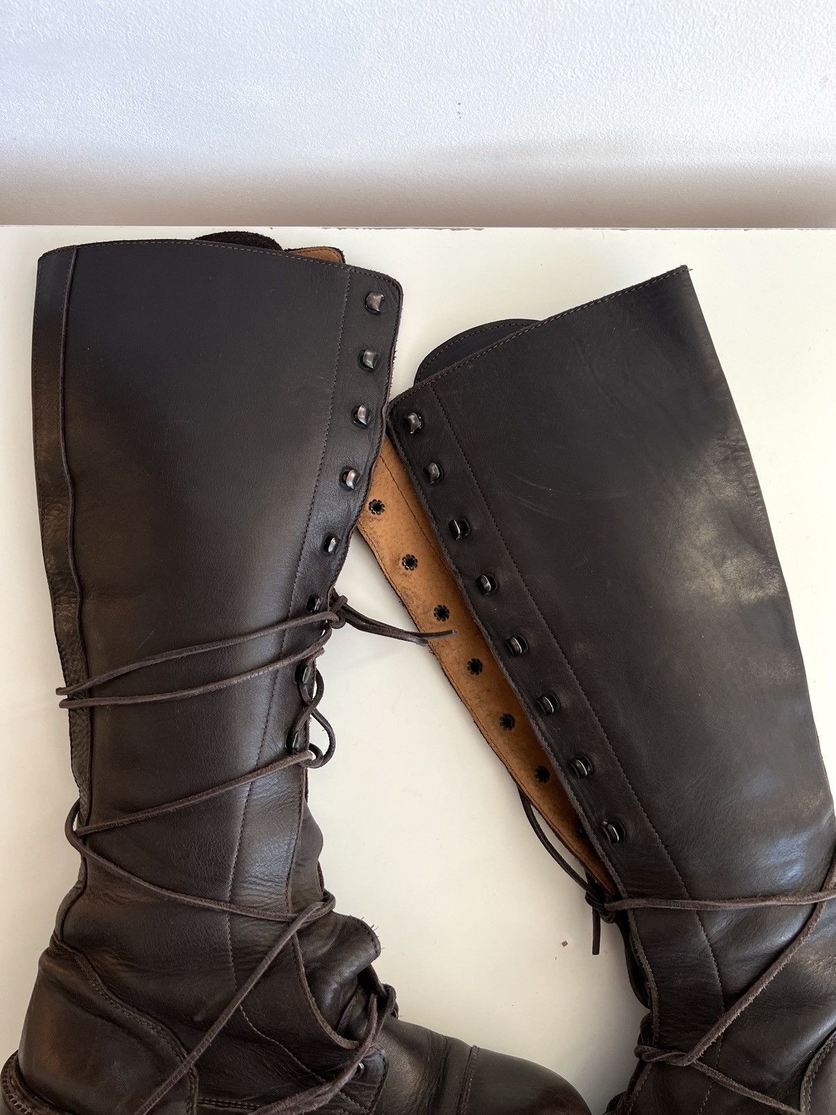 Dirk Bikkembergs Dirk Bikkembergs??? SAMPLE Wooden Heel Knee Boots Size US 11 / IT 41 - 19 Thumbnail