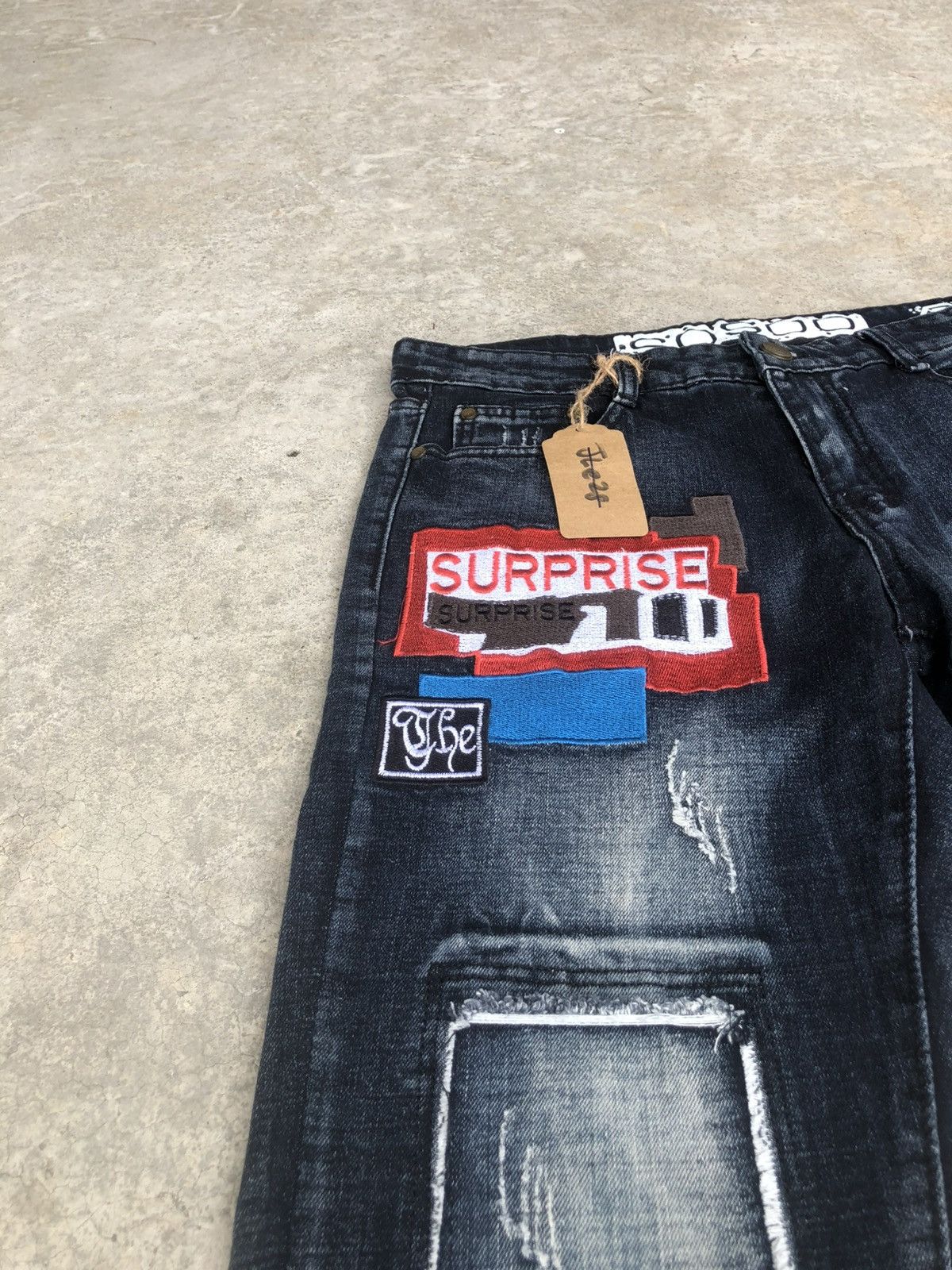 Who Decides War Sosoo Patchwork Jeans Distressed Jeans Size US 32 / EU 48 - 14 Thumbnail
