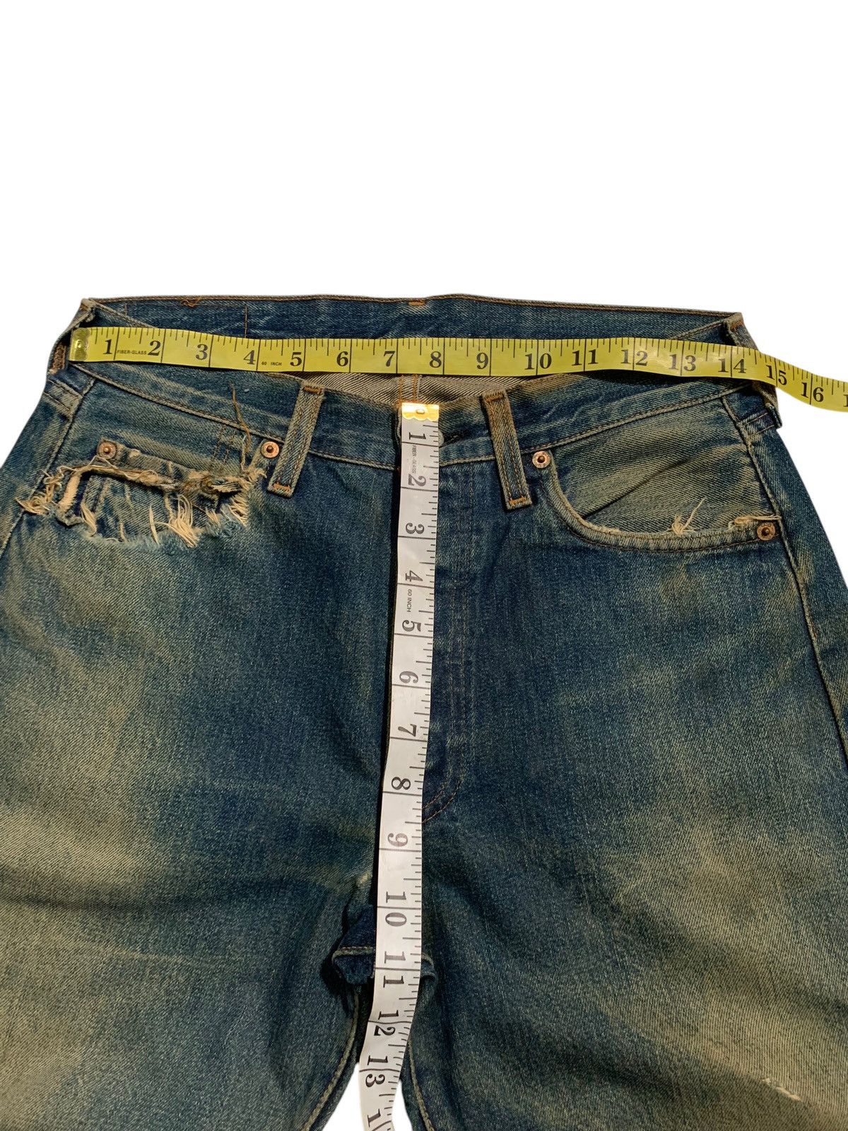Levi's VINTAGE LEVIS 501 BIG E SELVEDGE MUDWASH & RUSTY DISTRESSED Size US 29 - 25 Thumbnail