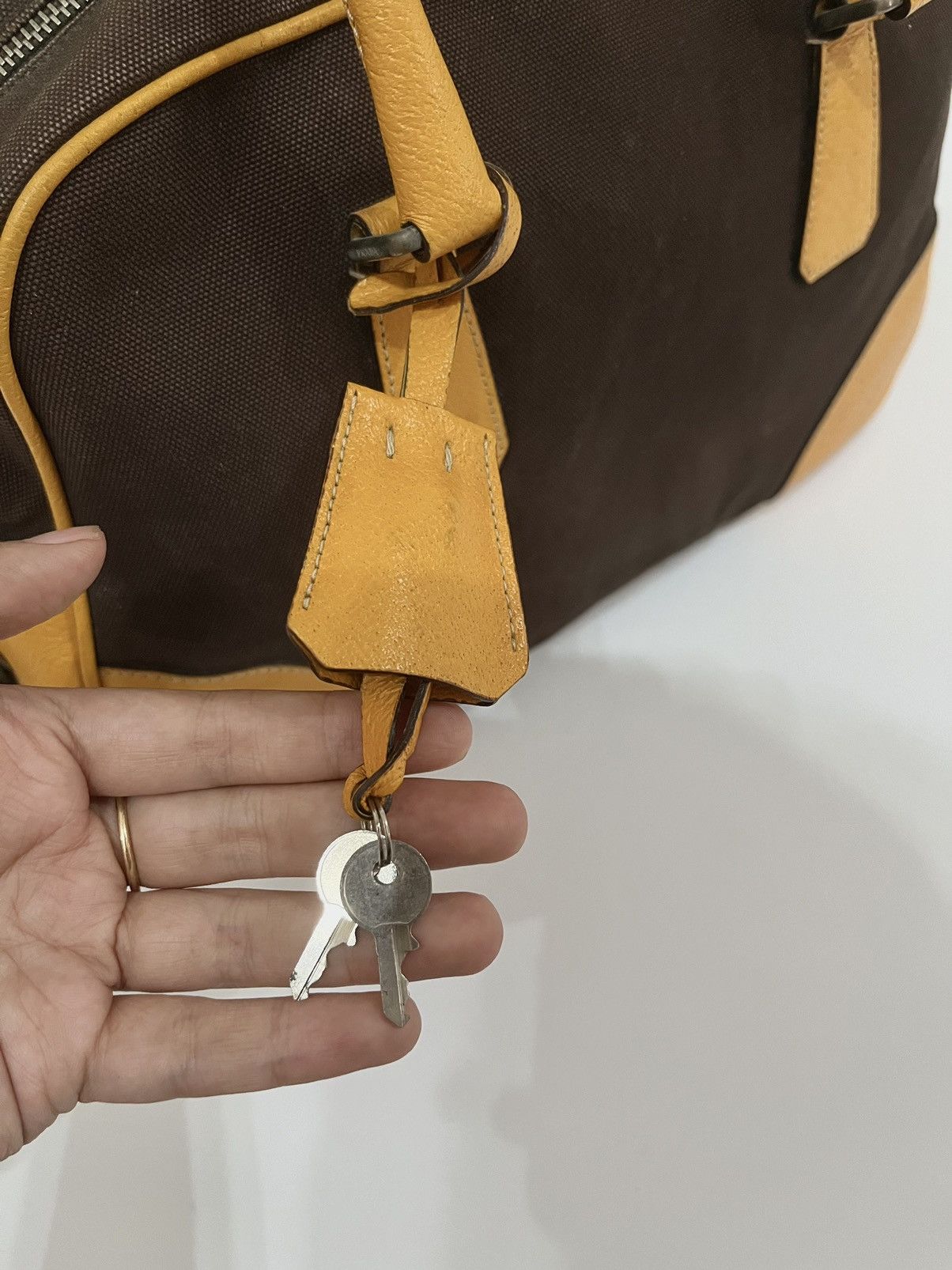 Prada Prada vintage Cinghiale Trimmed Canapa Bowler Bag Authentic Size ONE SIZE - 16 Thumbnail
