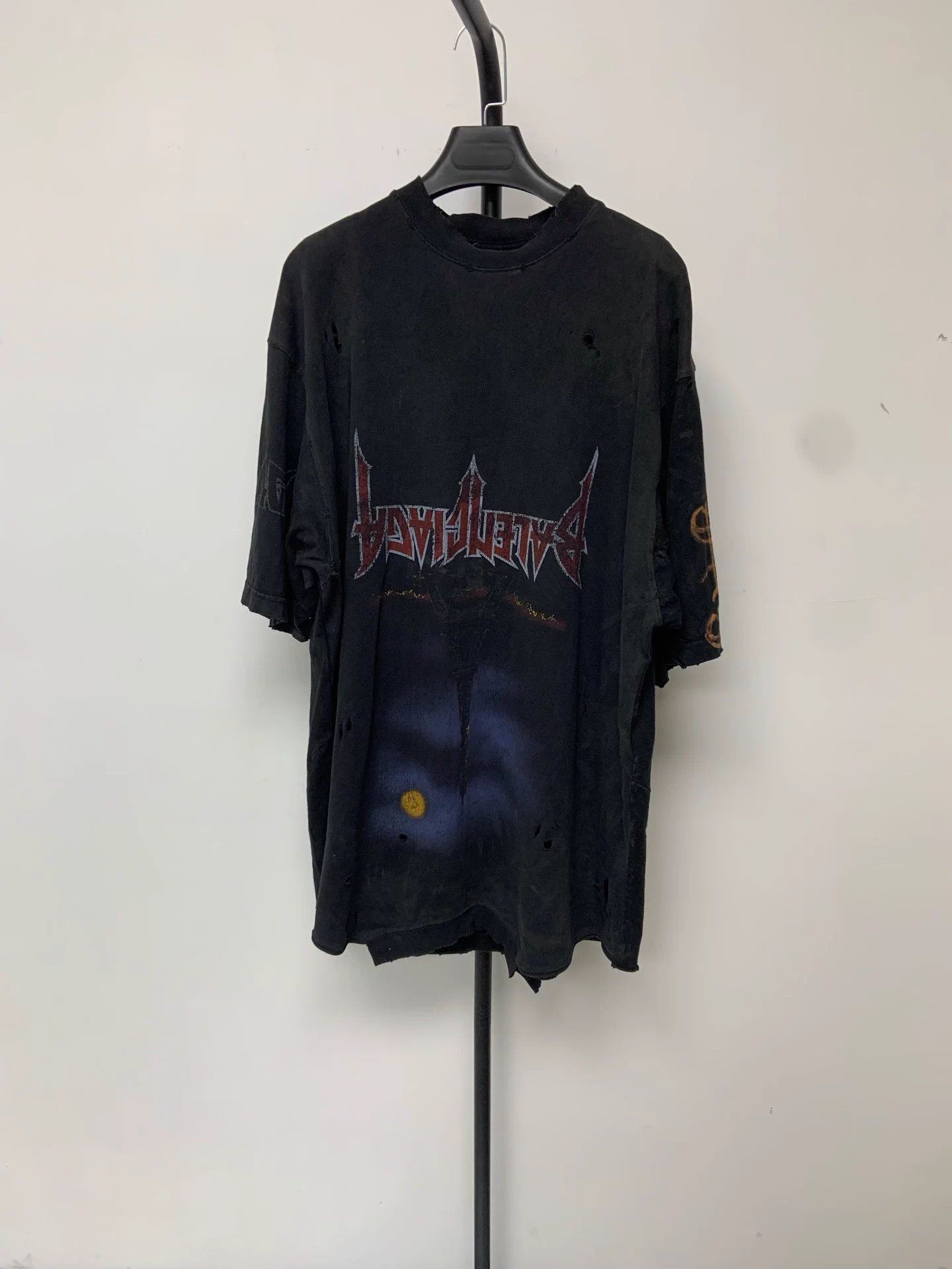 Balenciaga Balenciaga logo print oversized unisex black short Tee Size XL / US 12-14 / IT 48-50 - 1 Thumbnail
